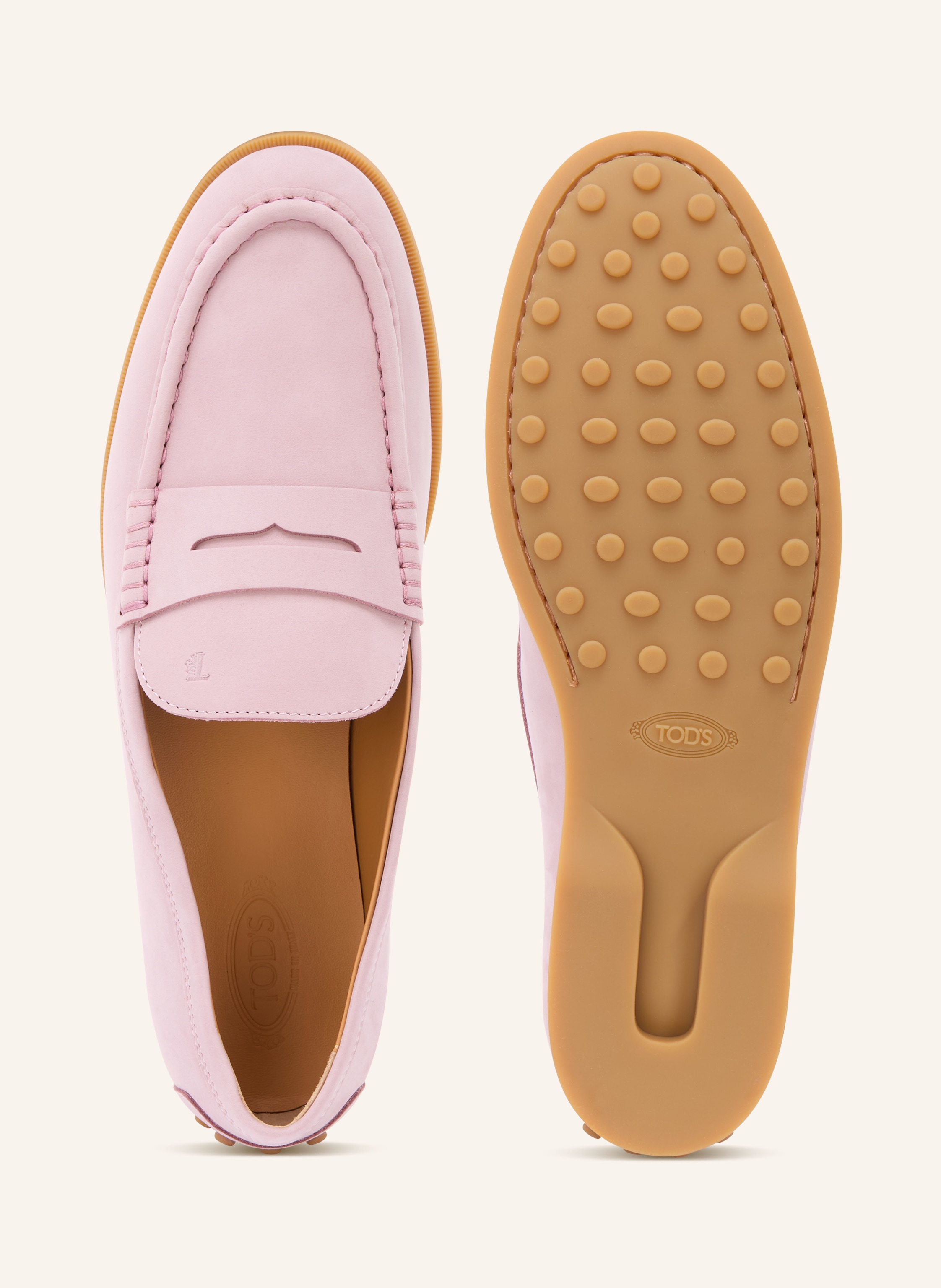 Thumbnail - Tod's Penny-Loafer Gomma rosa