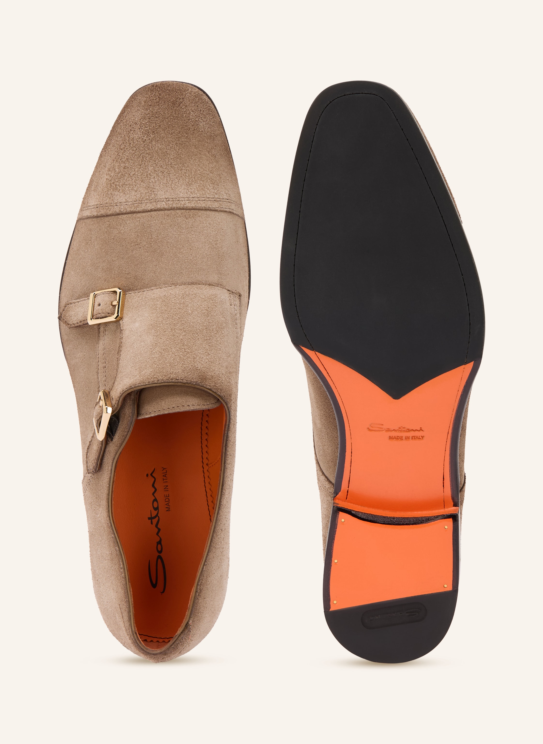 Thumbnail - Santoni Double-Monks Axel beige