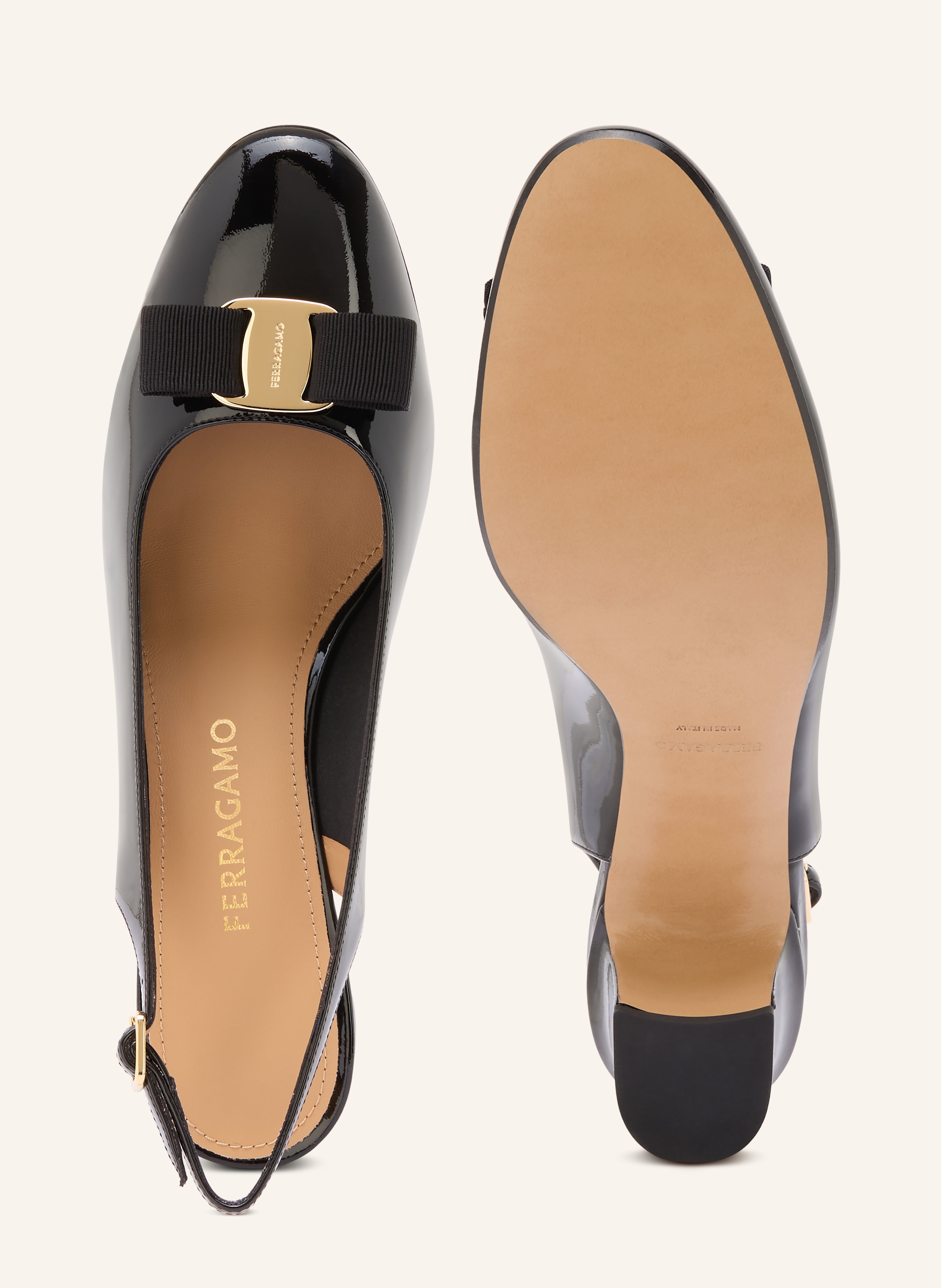 Thumbnail - Ferragamo Slingpumps New Vara schwarz