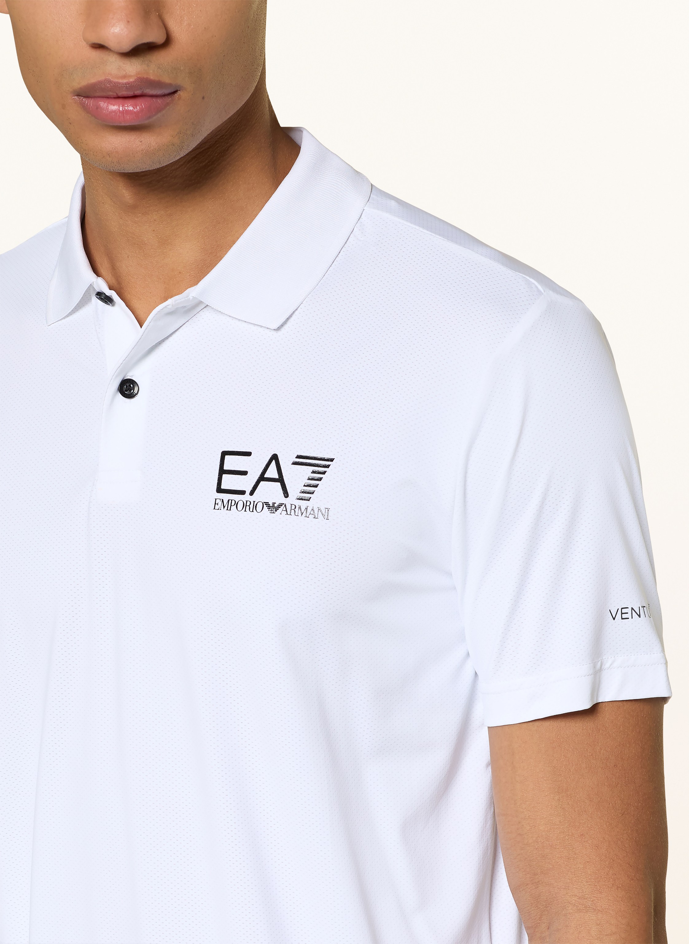 Thumbnail - ea7 Emporio Armani Funktions-Poloshirt weiss