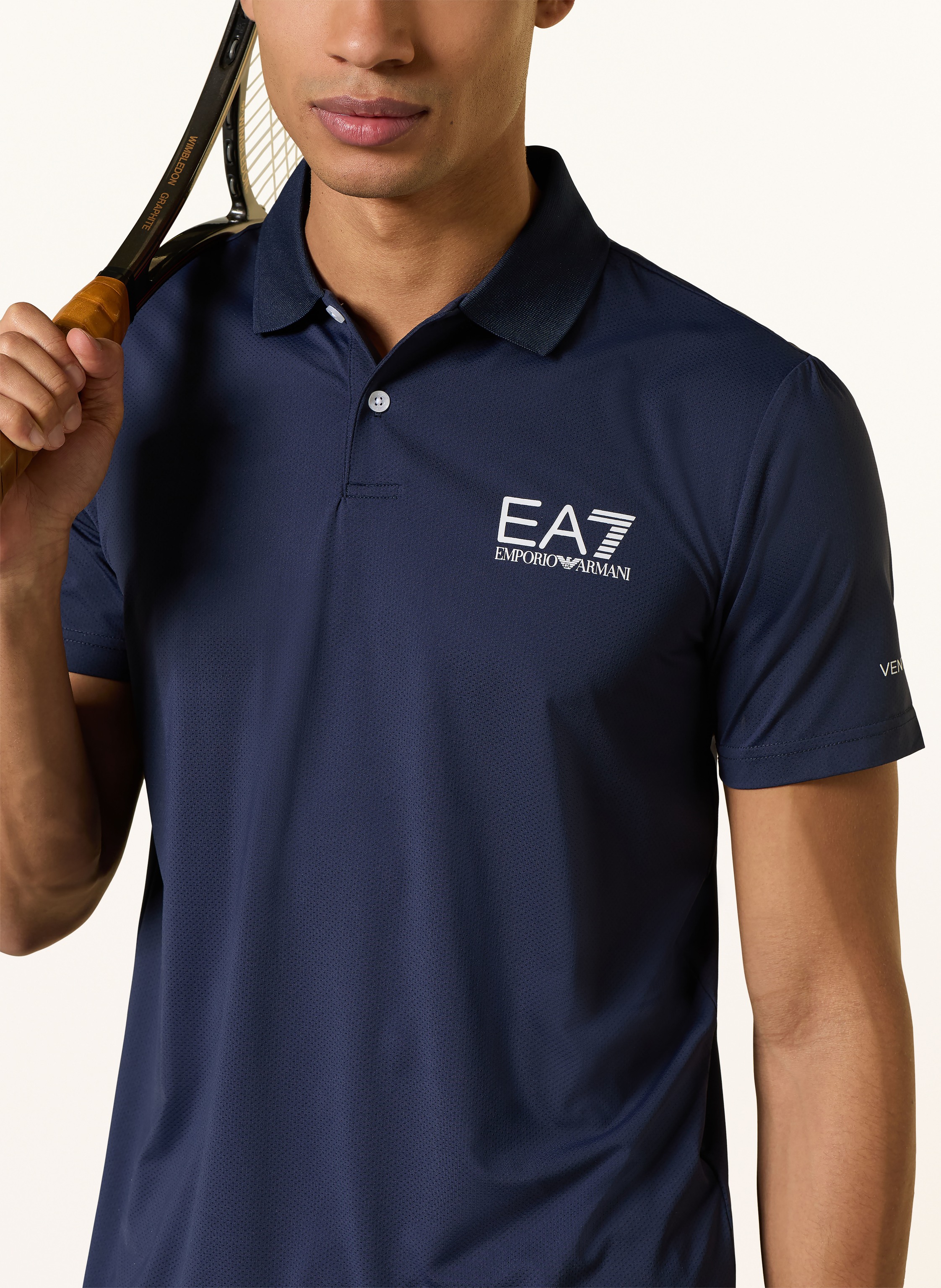 Thumbnail - ea7 Emporio Armani Funktions-Poloshirt blau