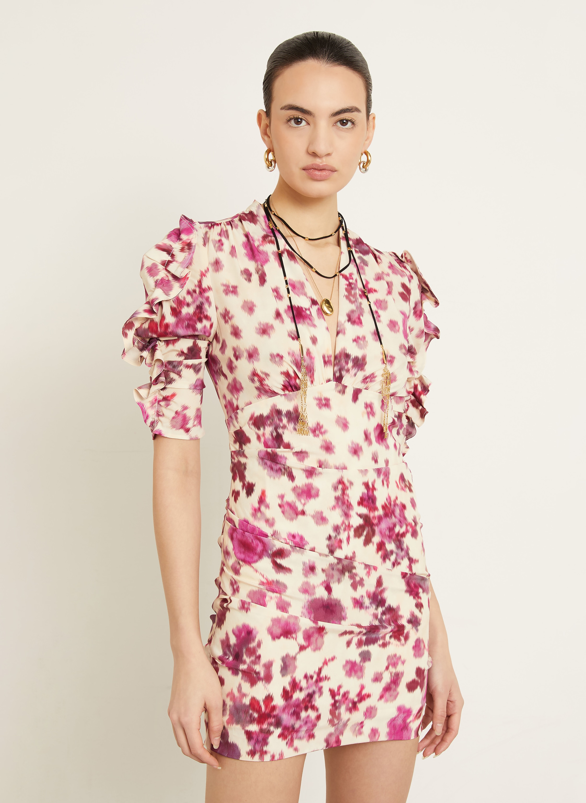 Thumbnail - Isabel Marant Cocktailkleid Doris Aus Seide rosa