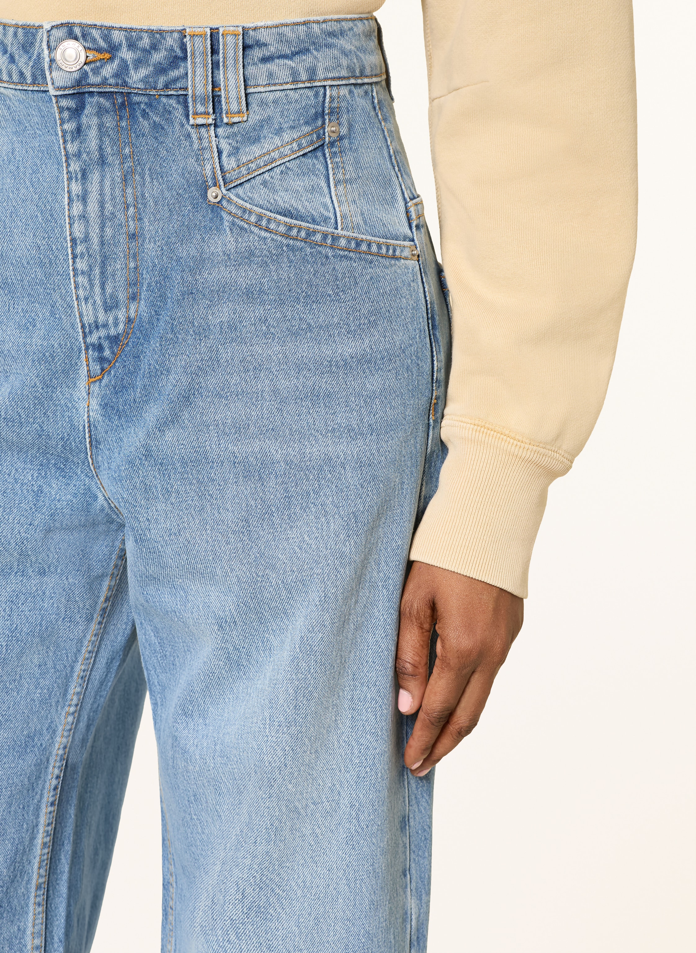 Thumbnail - Marant Étoile Wide Leg Jeans Lemony blau