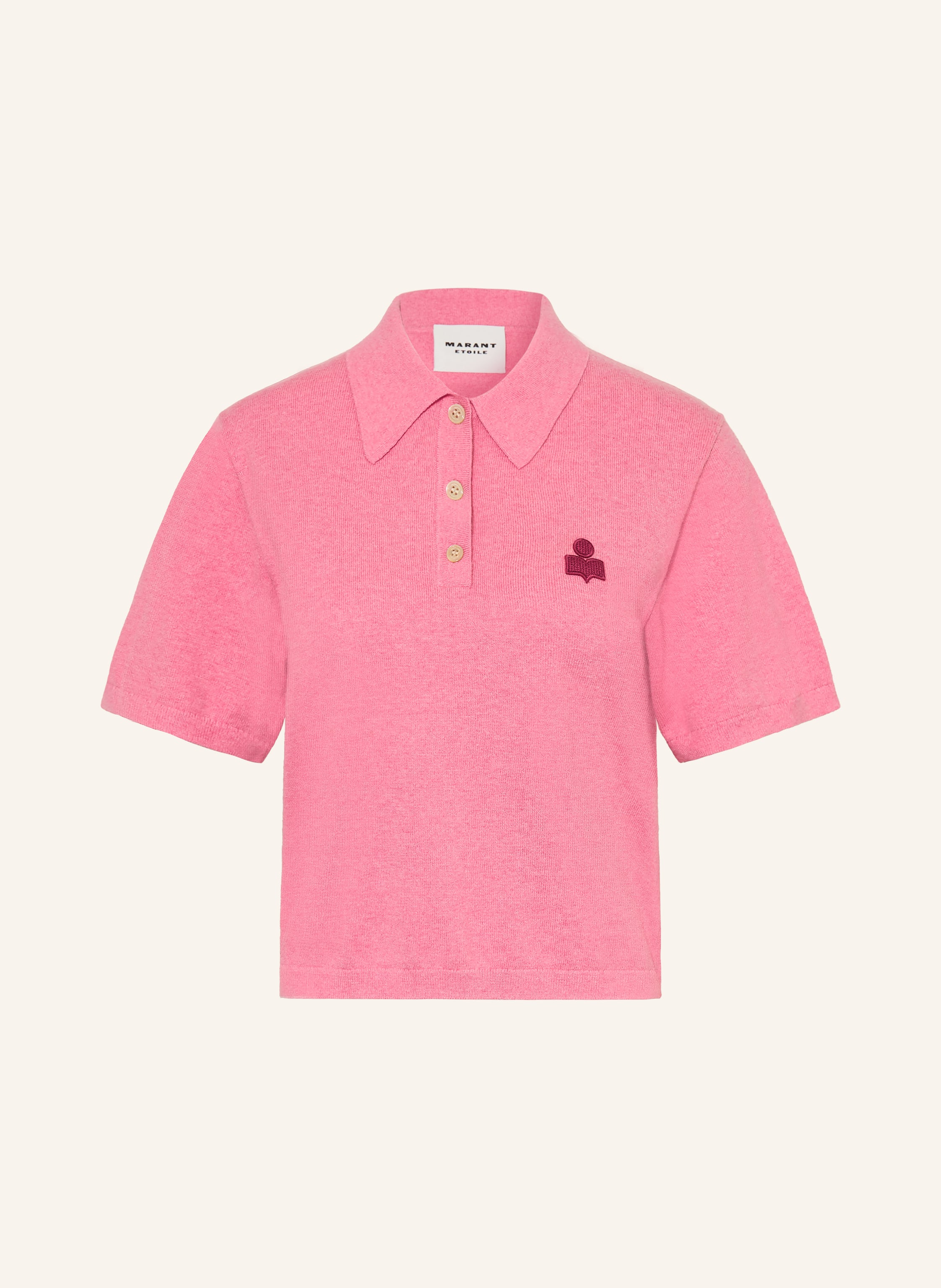 Marant Étoile Strick-Poloshirt Althea pink