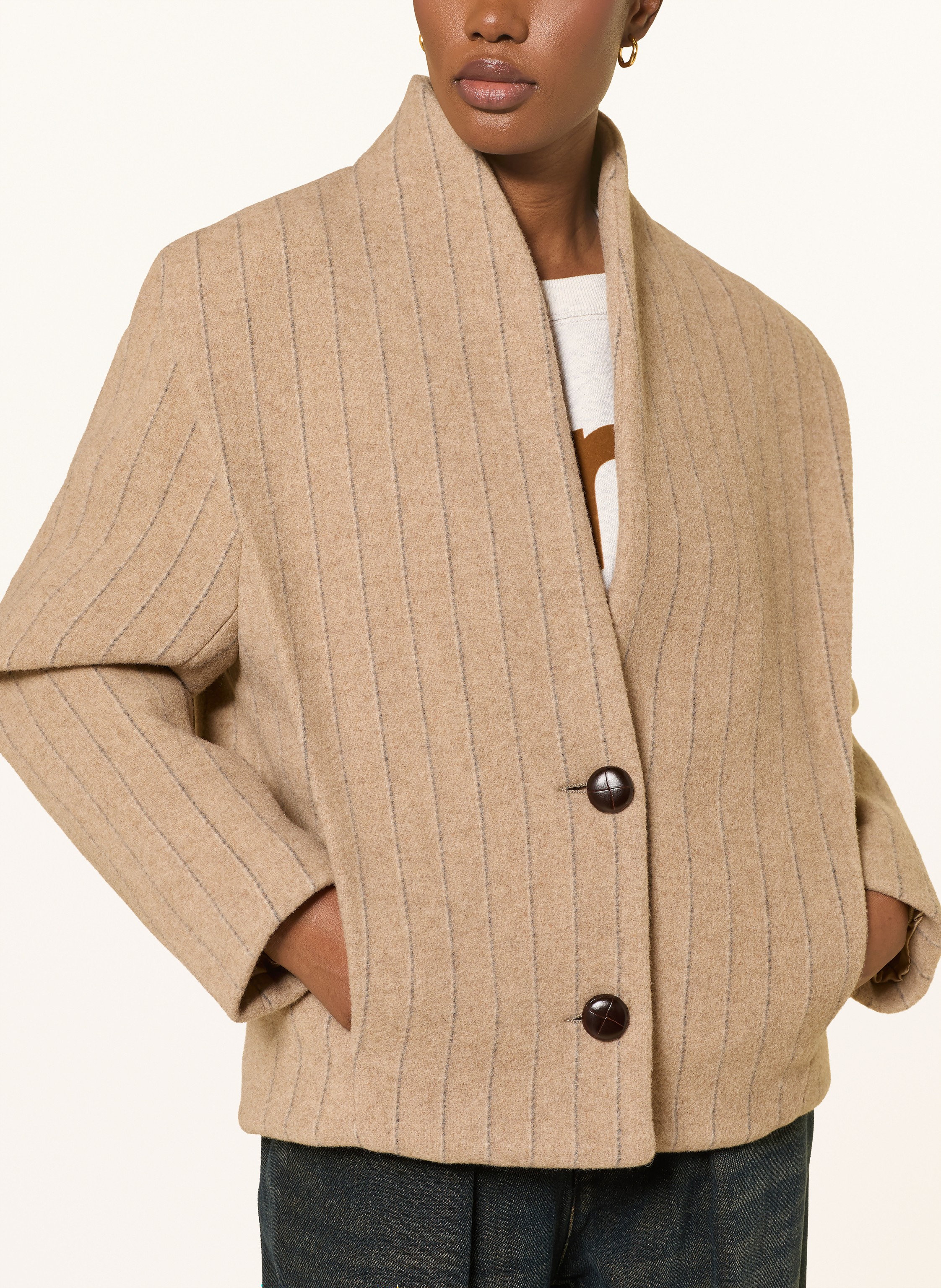 Thumbnail - Marant Étoile Jacke Dyogo beige