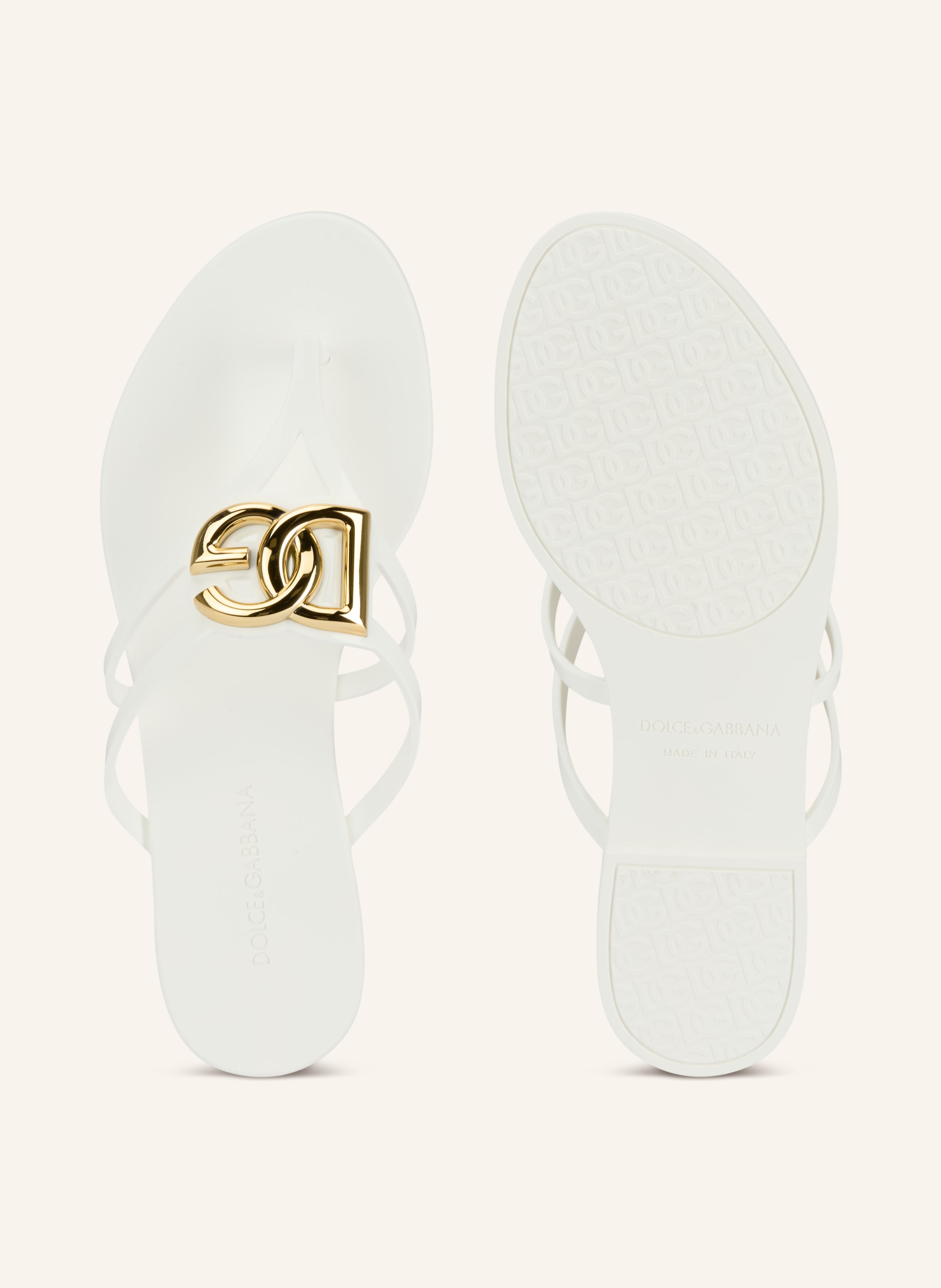 Thumbnail - Dolce & Gabbana Zehentrenner weiss