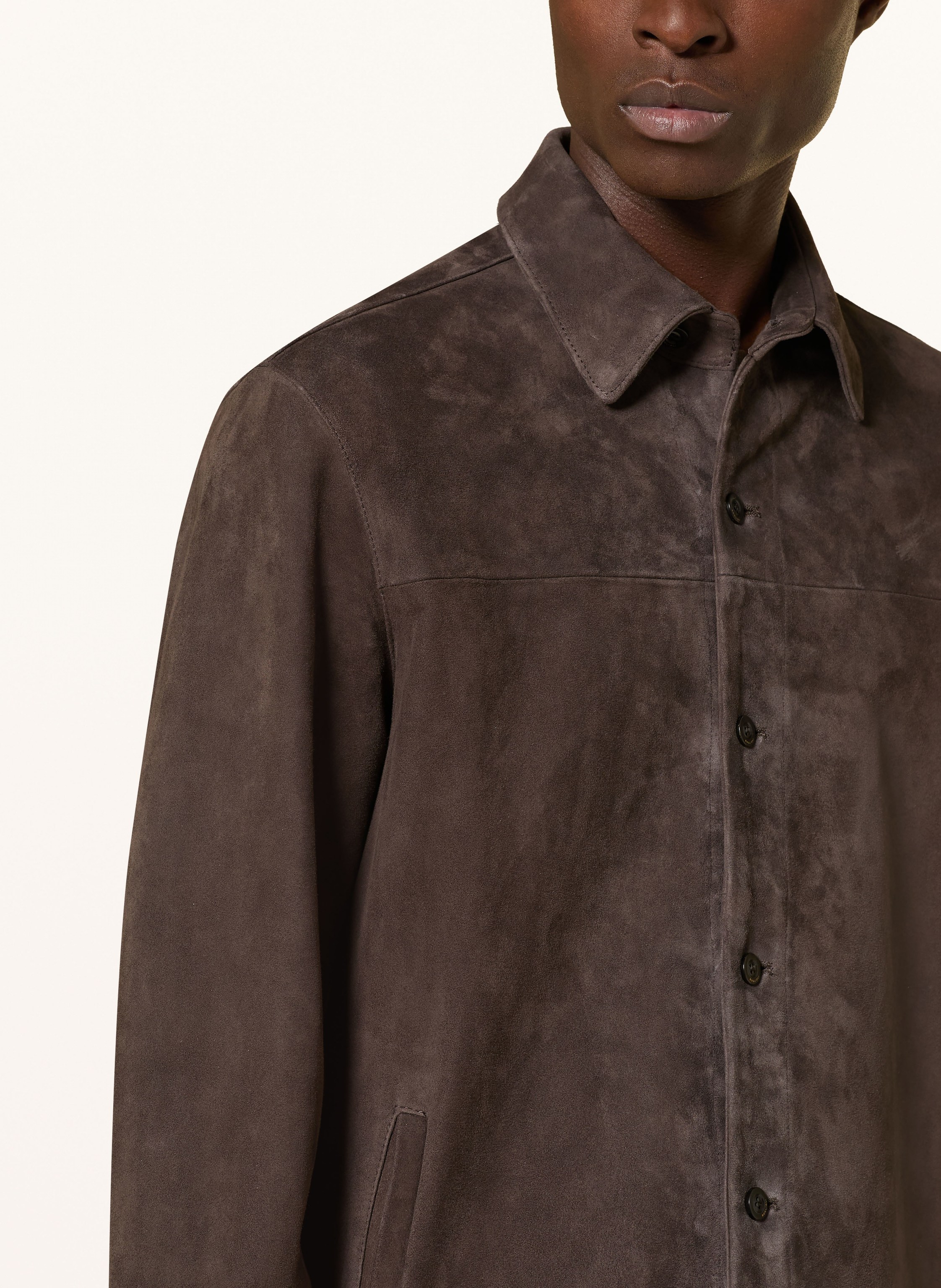 Thumbnail - Boglioli Leder-Overjacket braun