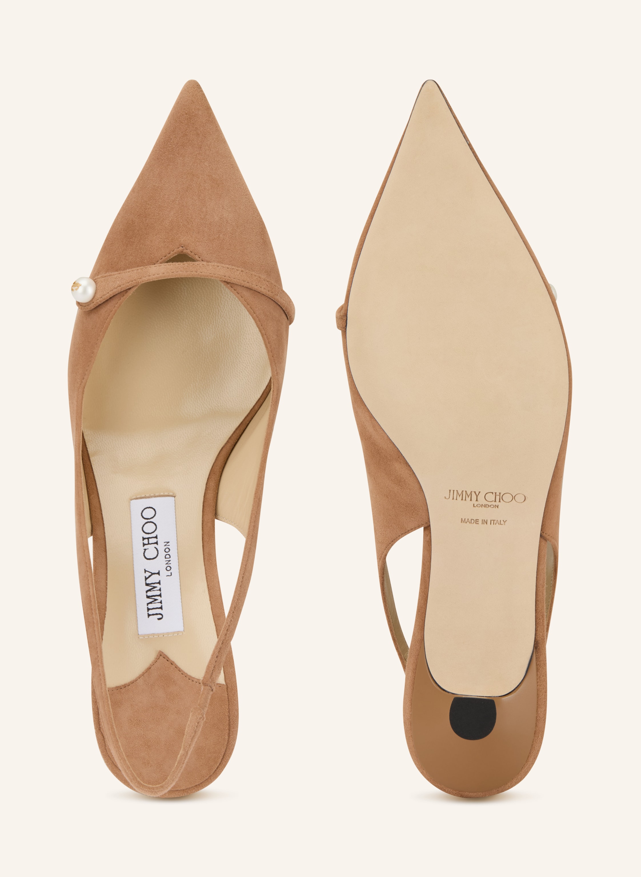 Thumbnail - Jimmy Choo Slingpumps Amita 45 braun