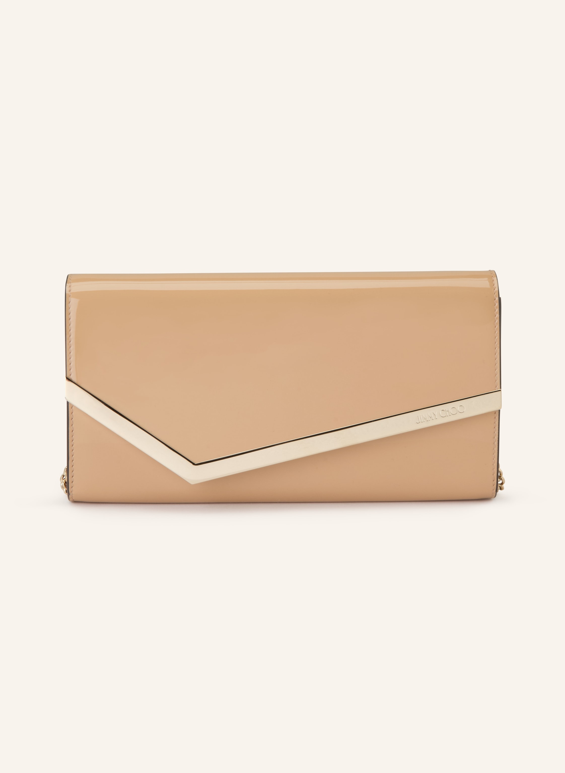 Jimmy Choo Jimmy Choo Clutch Emmie beige in BEIGE / GOLD