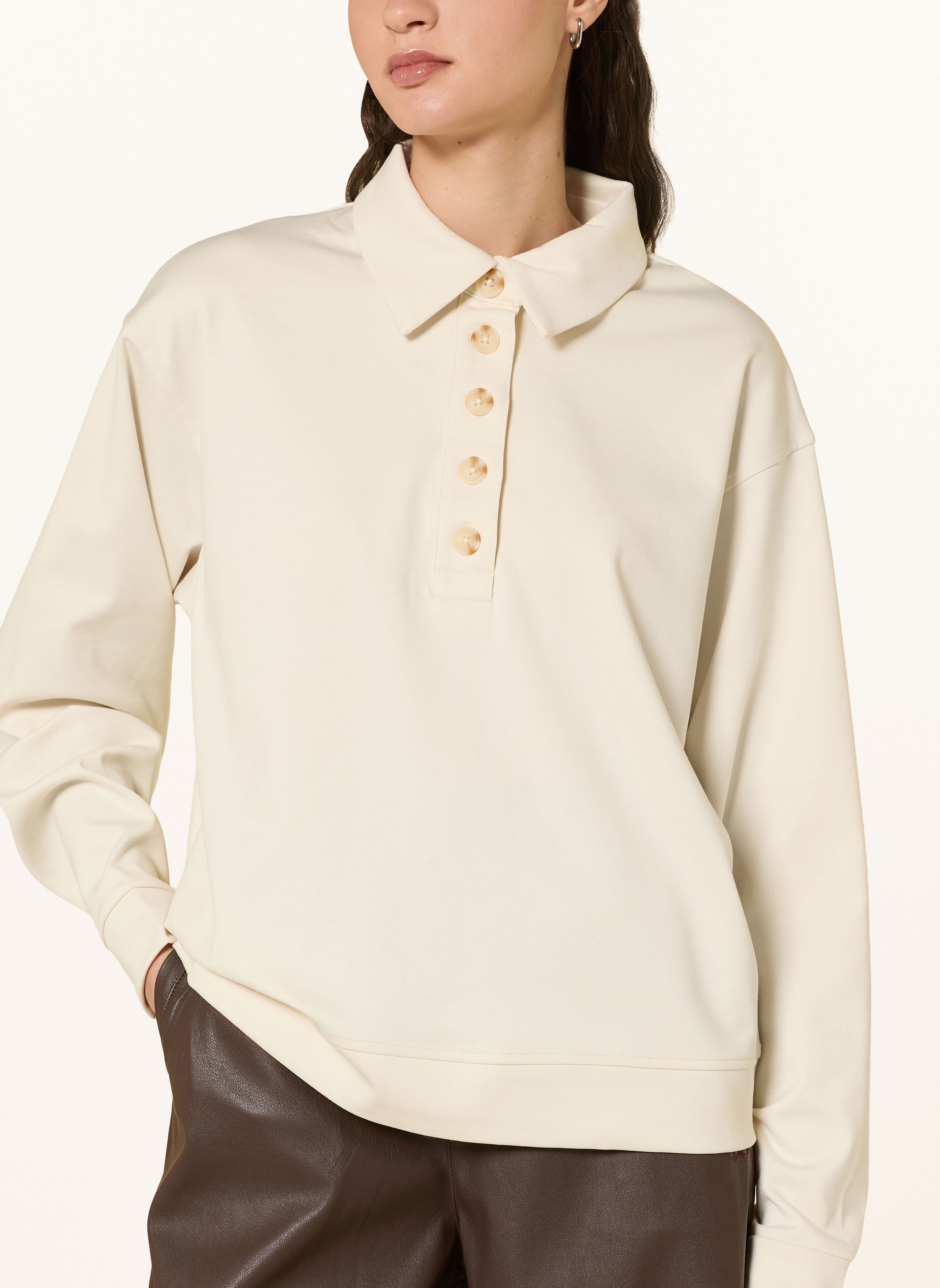 Thumbnail - Ichi Jersey-Poloshirt Ihmoja beige