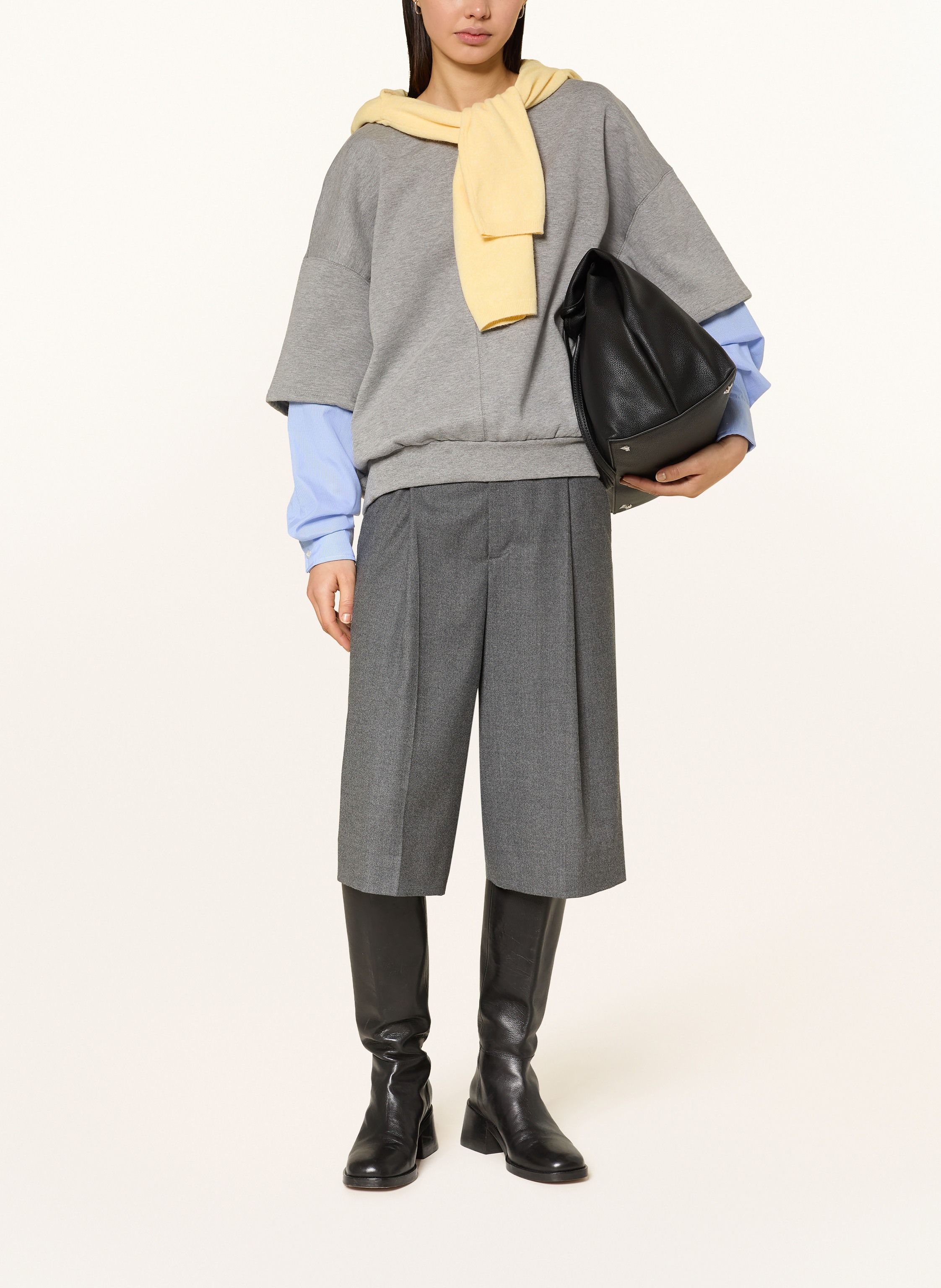 Thumbnail - Ichi Sweatshirt Iholinne Im Materialmix grau