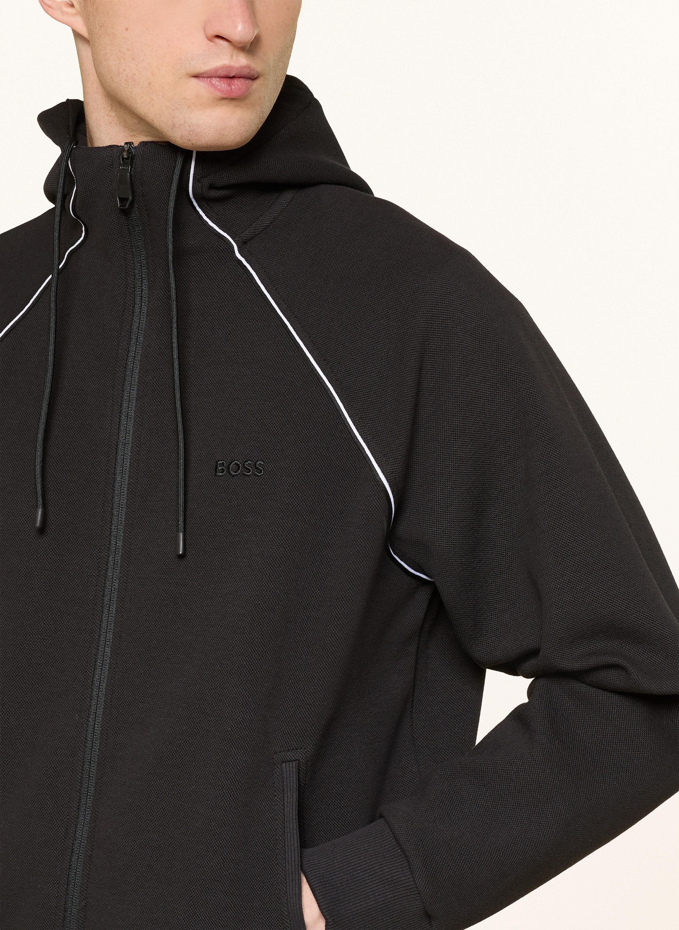 Thumbnail - Boss Sweatjacke Join Saggy schwarz