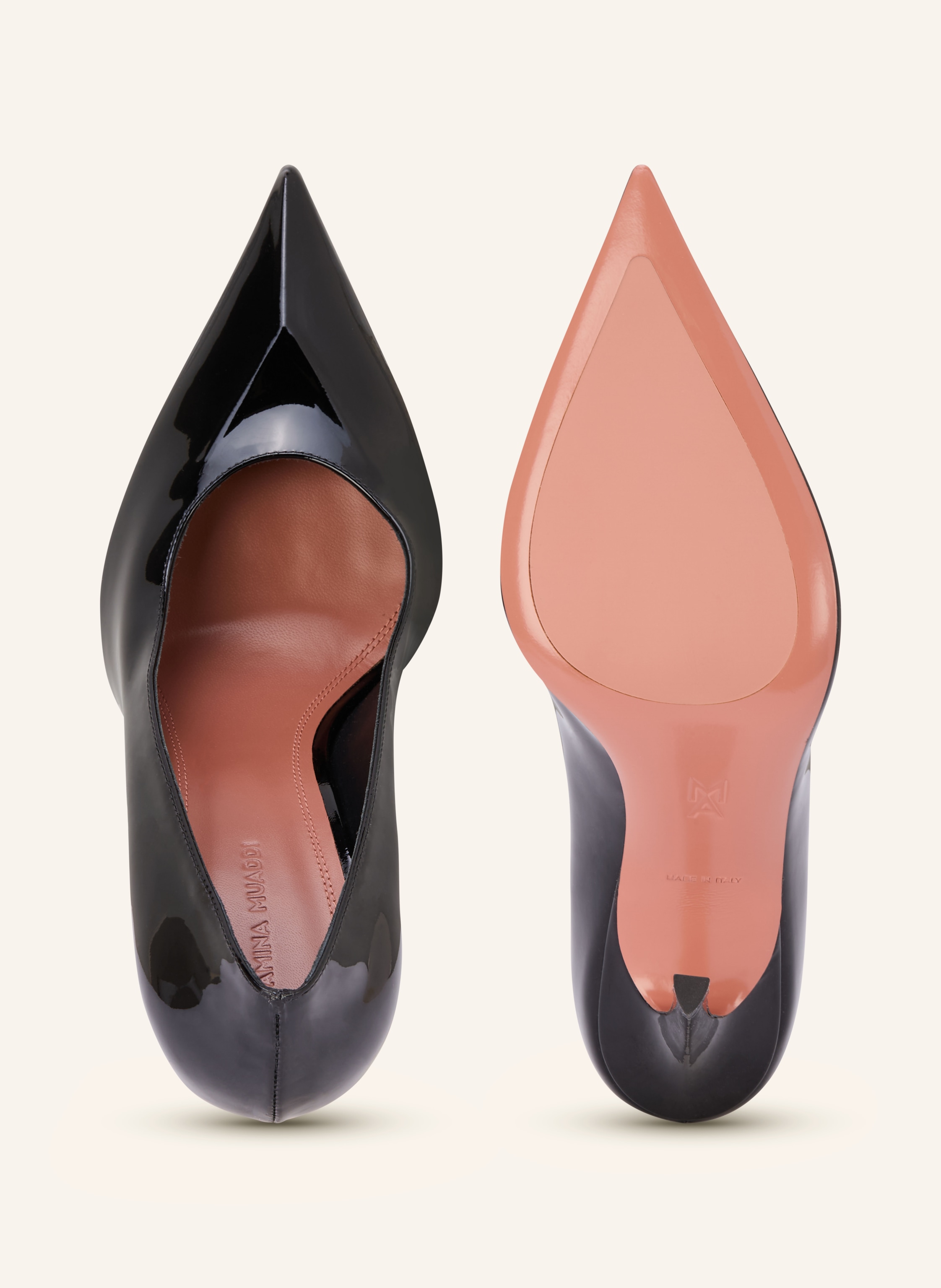 Thumbnail - Amina Muaddi Lack-Pumps Christine schwarz