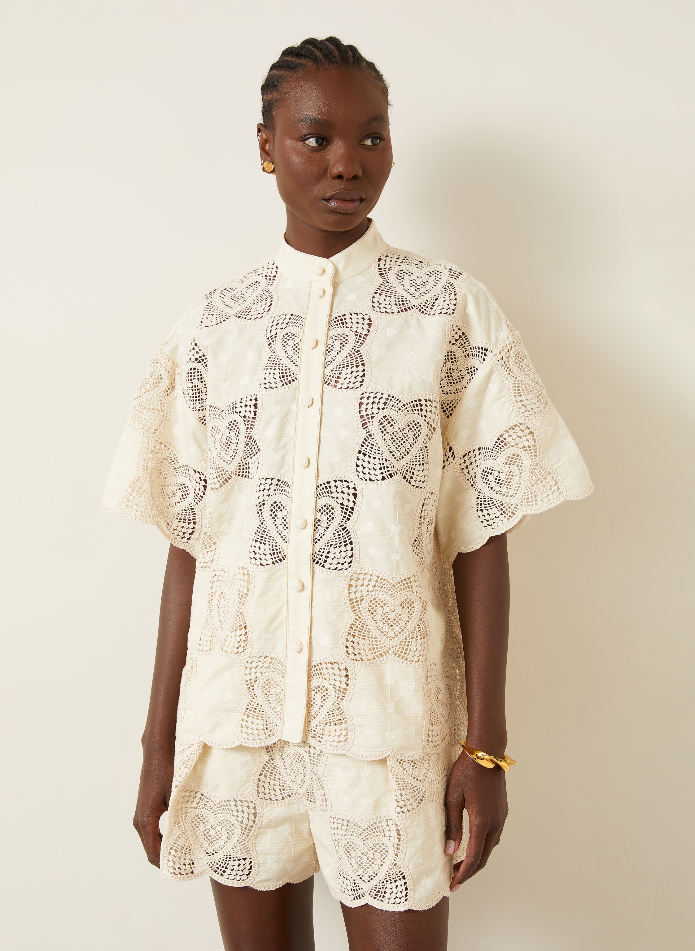 Thumbnail - Zimmermann Bluse Wanderlust beige