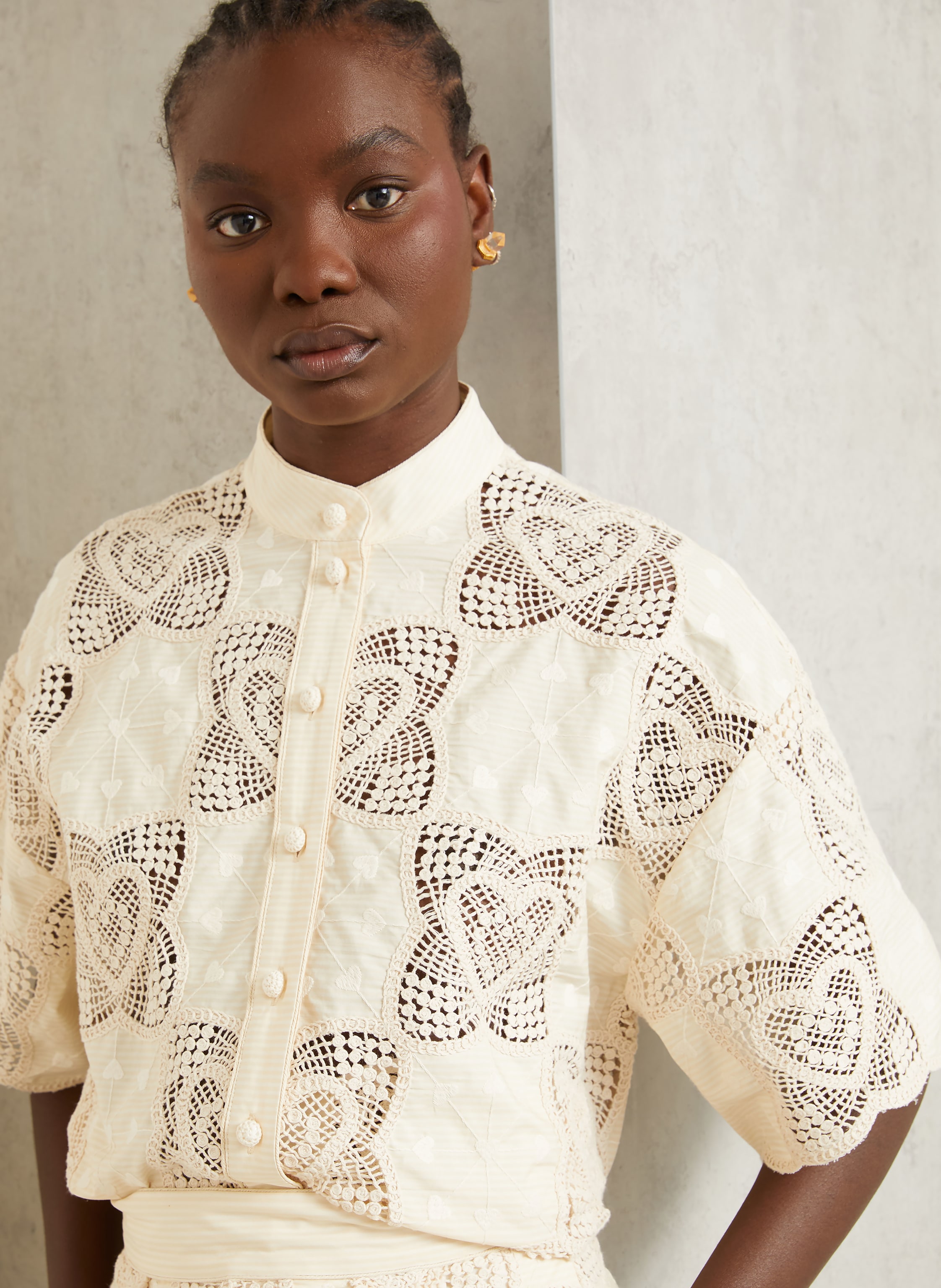 Thumbnail - Zimmermann Bluse Wanderlust beige