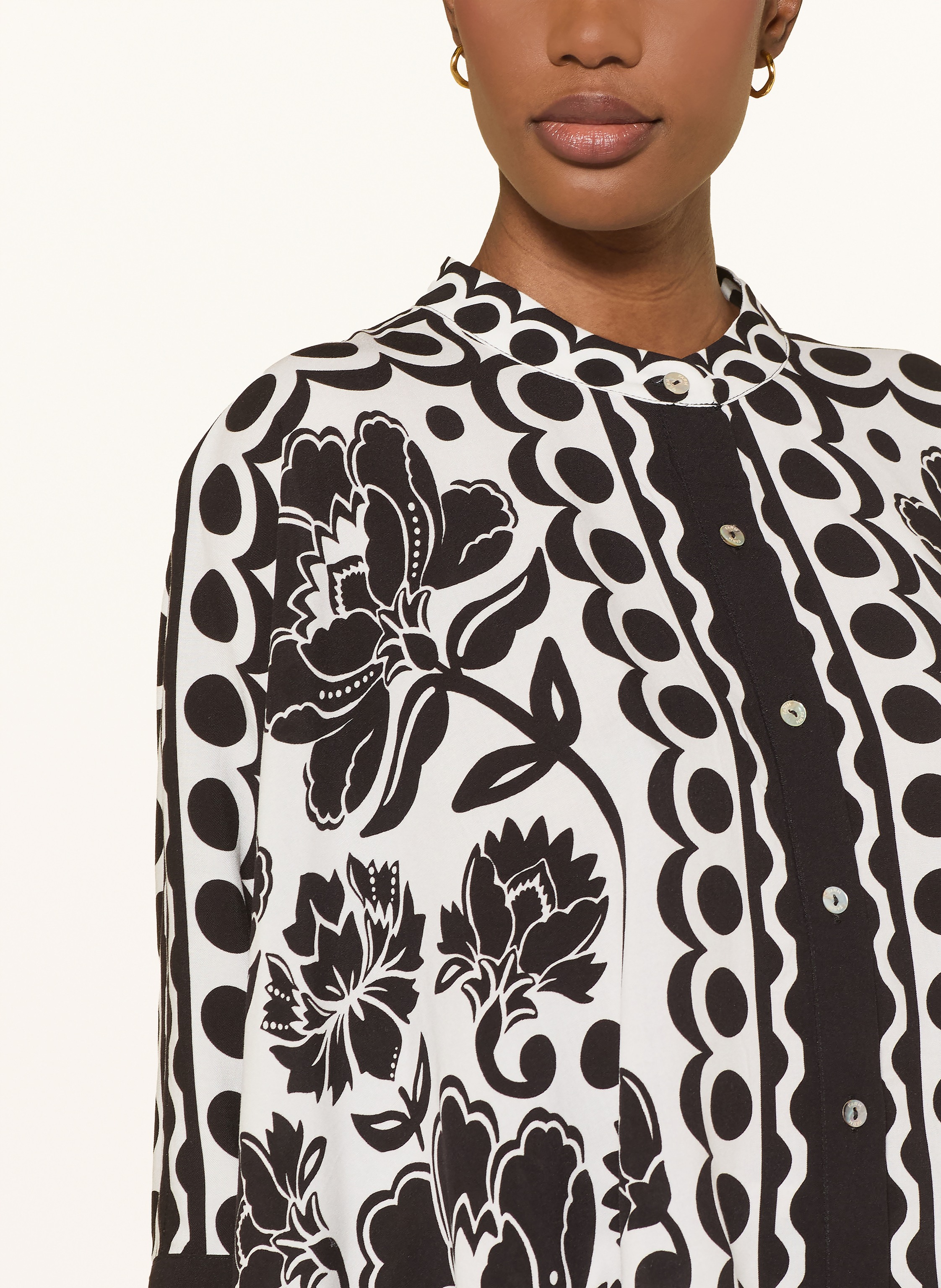 Thumbnail - Farm Rio Bluse Floral Arabesque schwarz