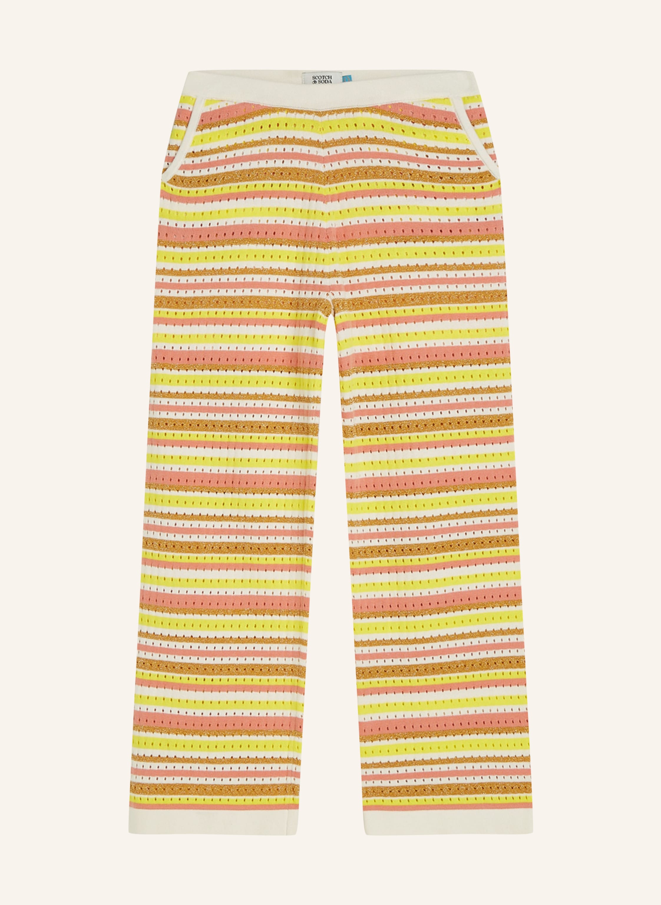Scotch & Soda Strickhose Mit Glitzergarn gelb