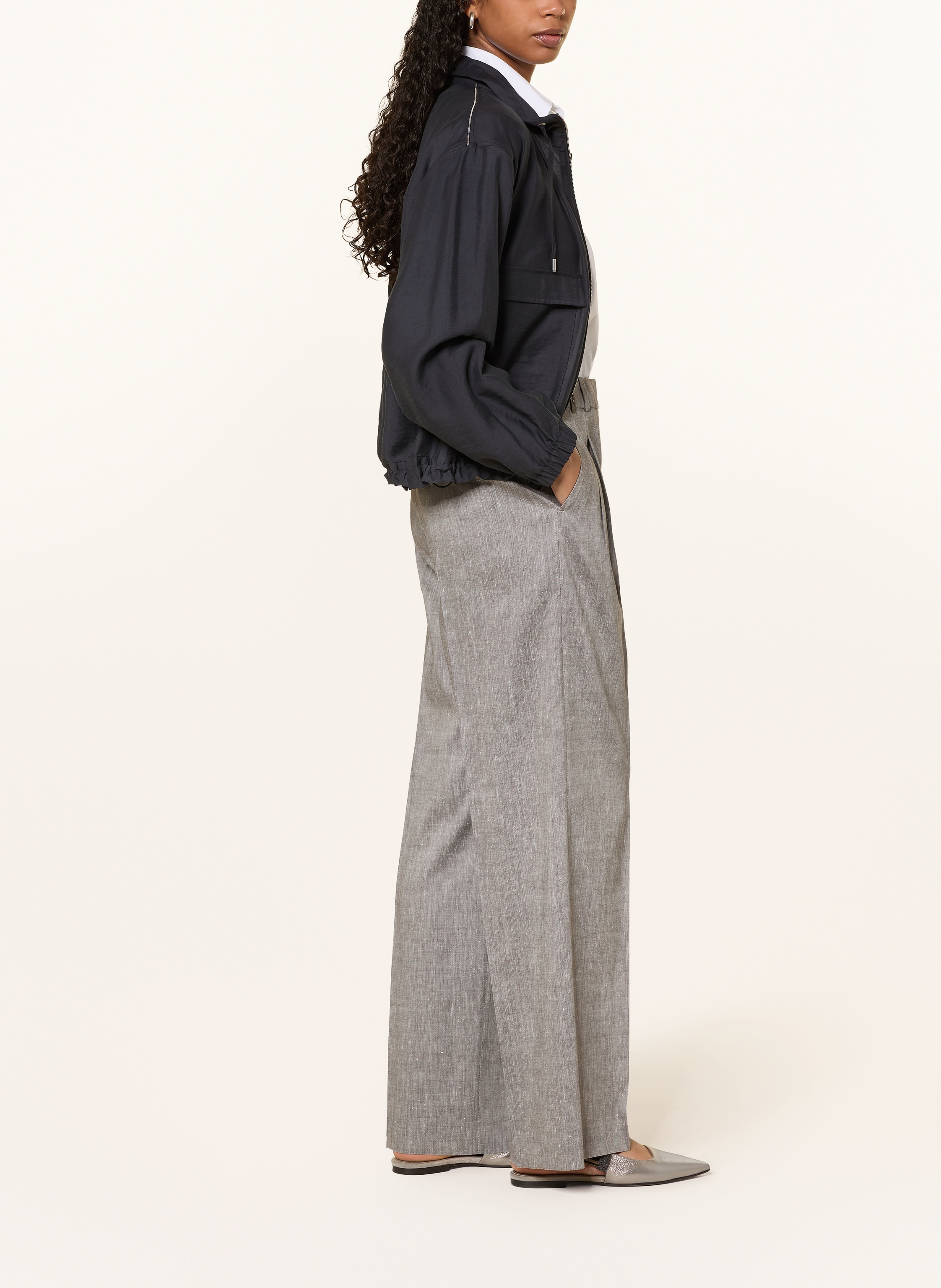 Thumbnail - Peserico Marlenehose Mit Leinen beige