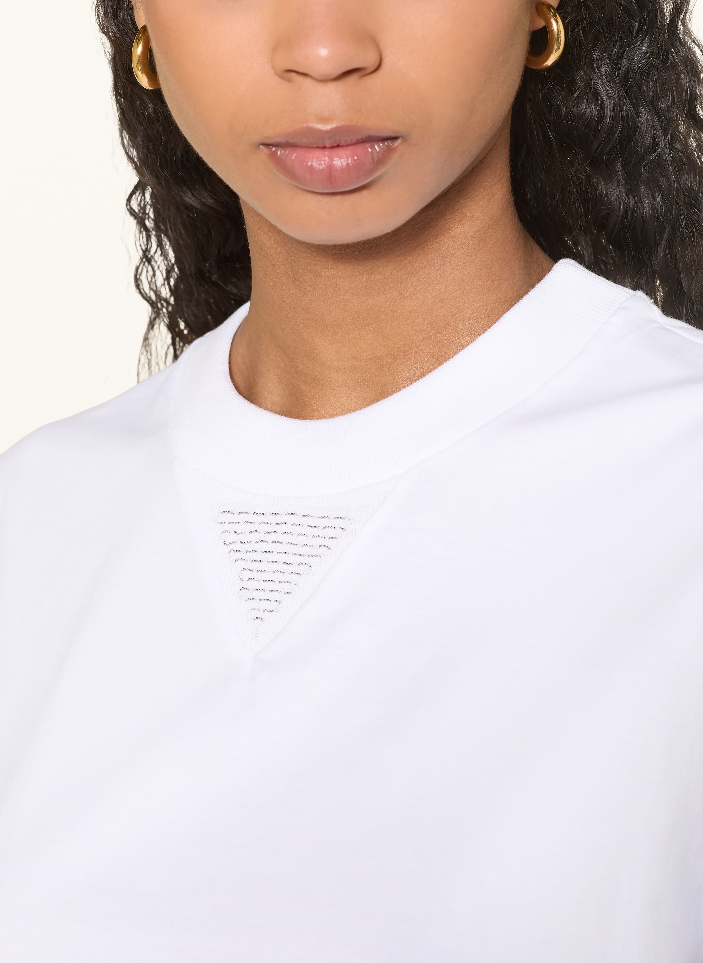 Thumbnail - Peserico T-Shirt Mit Schmucksteinen weiss