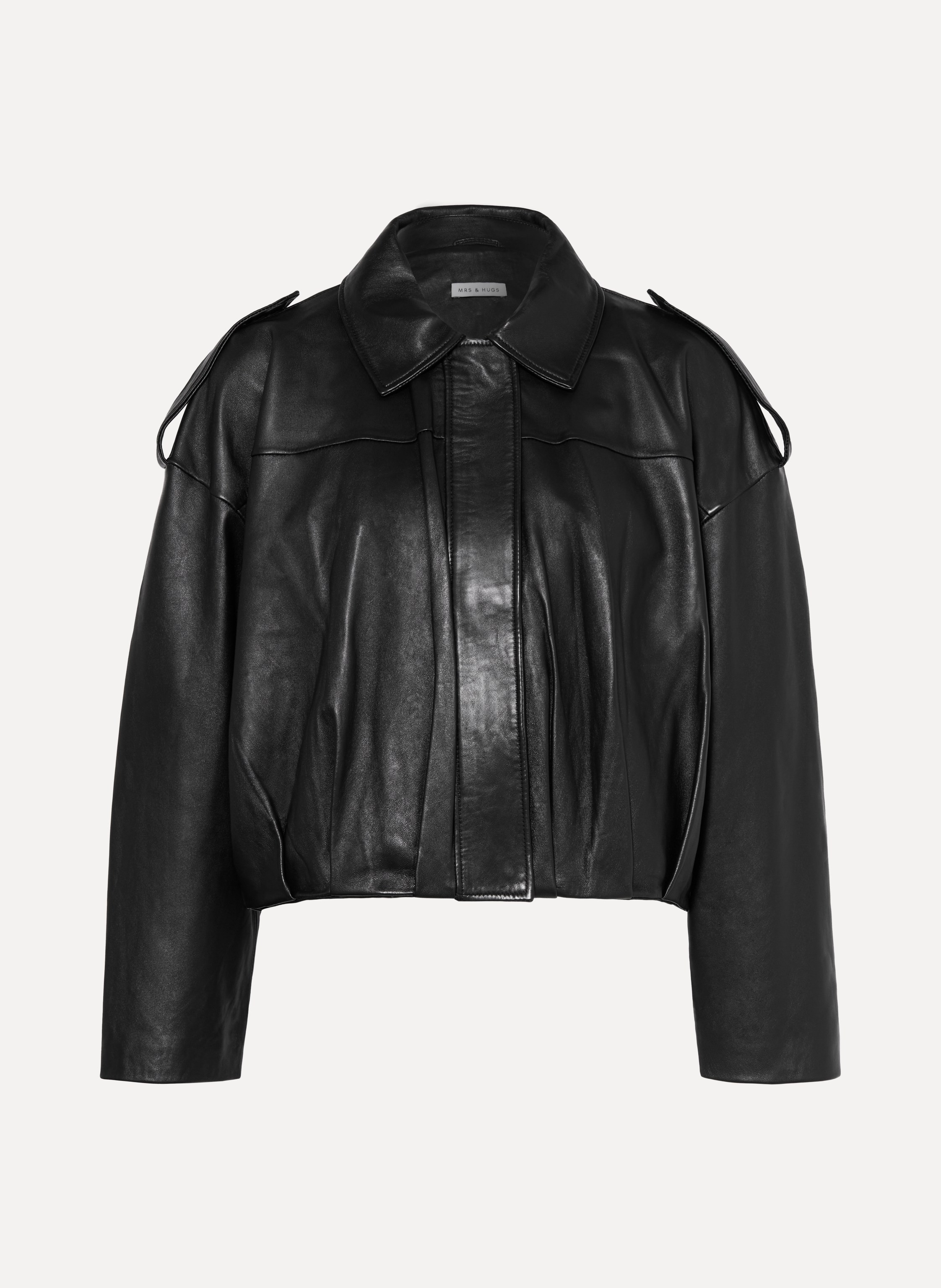 Mrs & Hugs Lederjacke schwarz