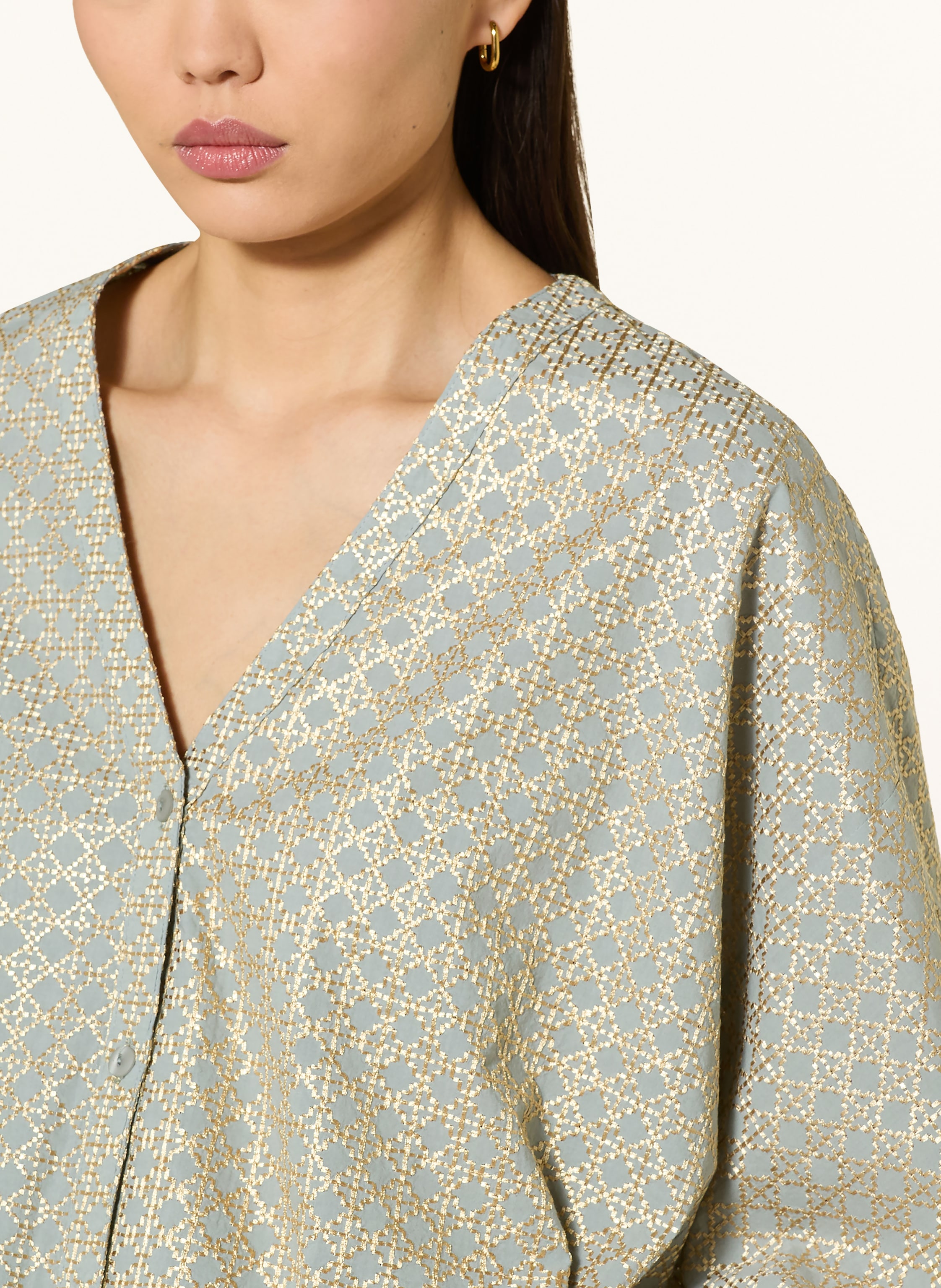 Thumbnail - Greek Archaic Kori Bluse Mit 3/4-Arm grau