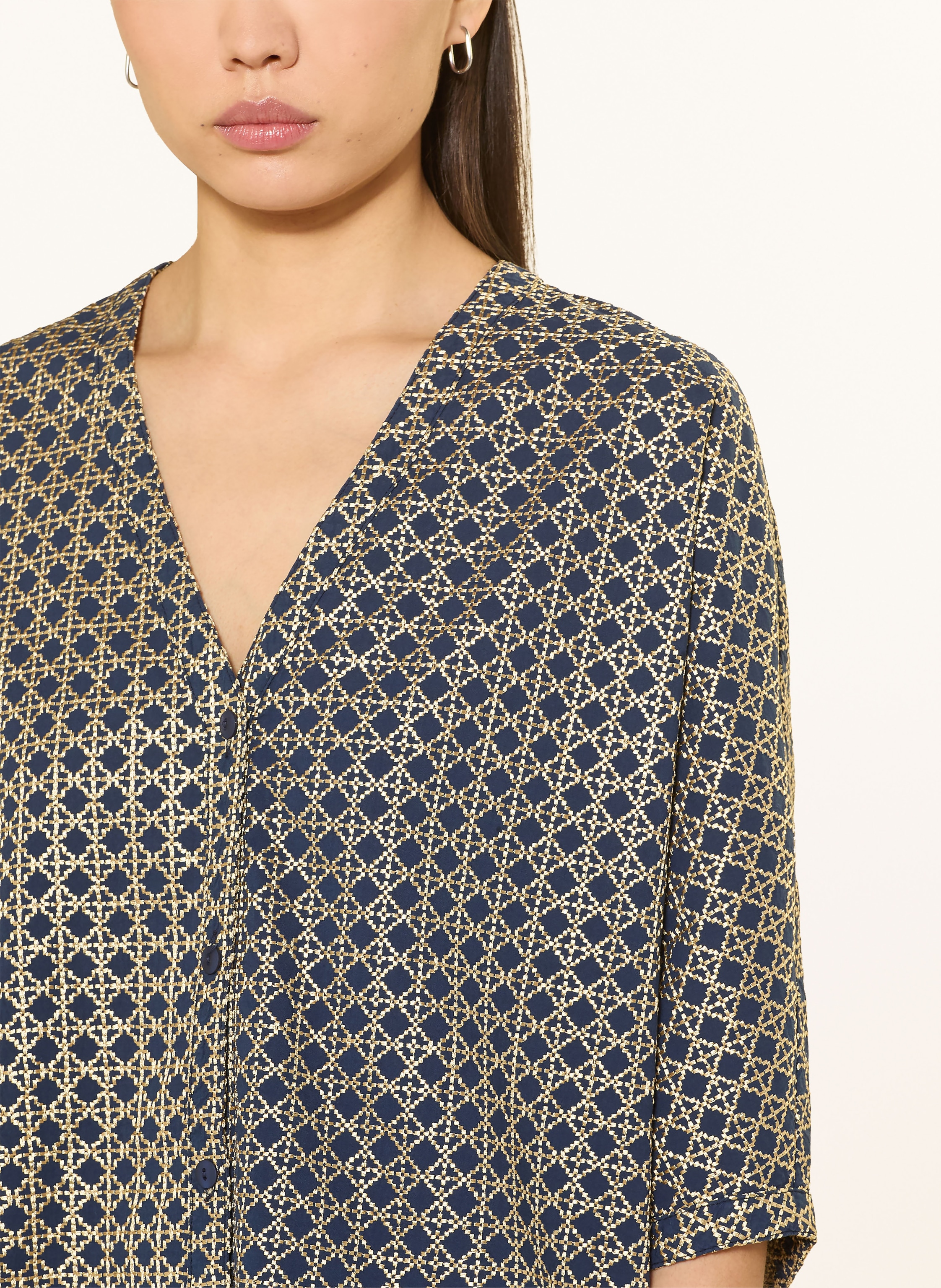 Thumbnail - Greek Archaic Kori Bluse Mit 3/4-Arm blau