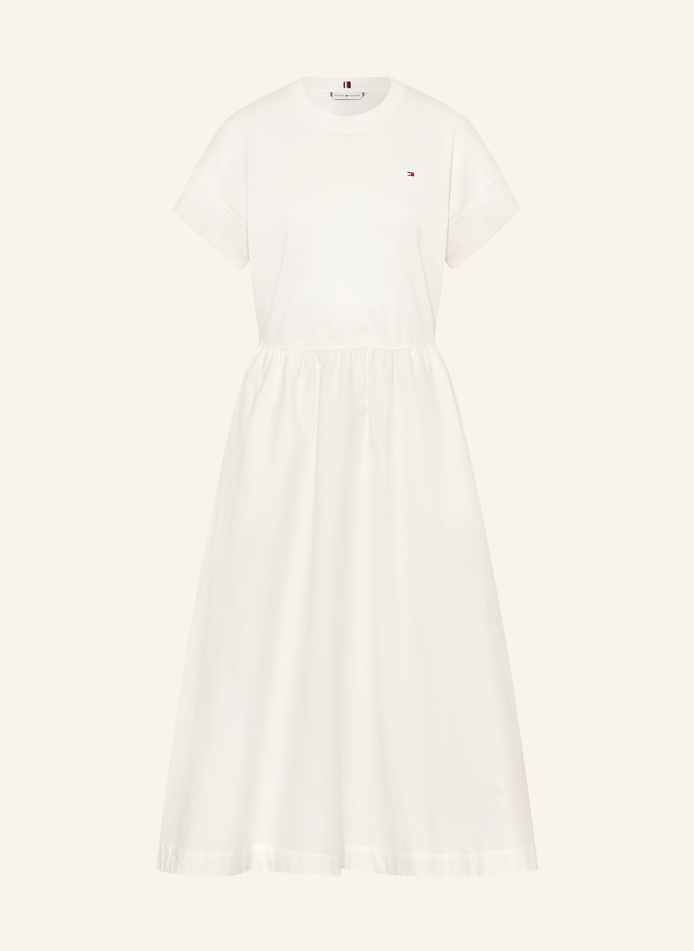 Tommy Hilfiger Kleid Cody Im Materialmix weiss