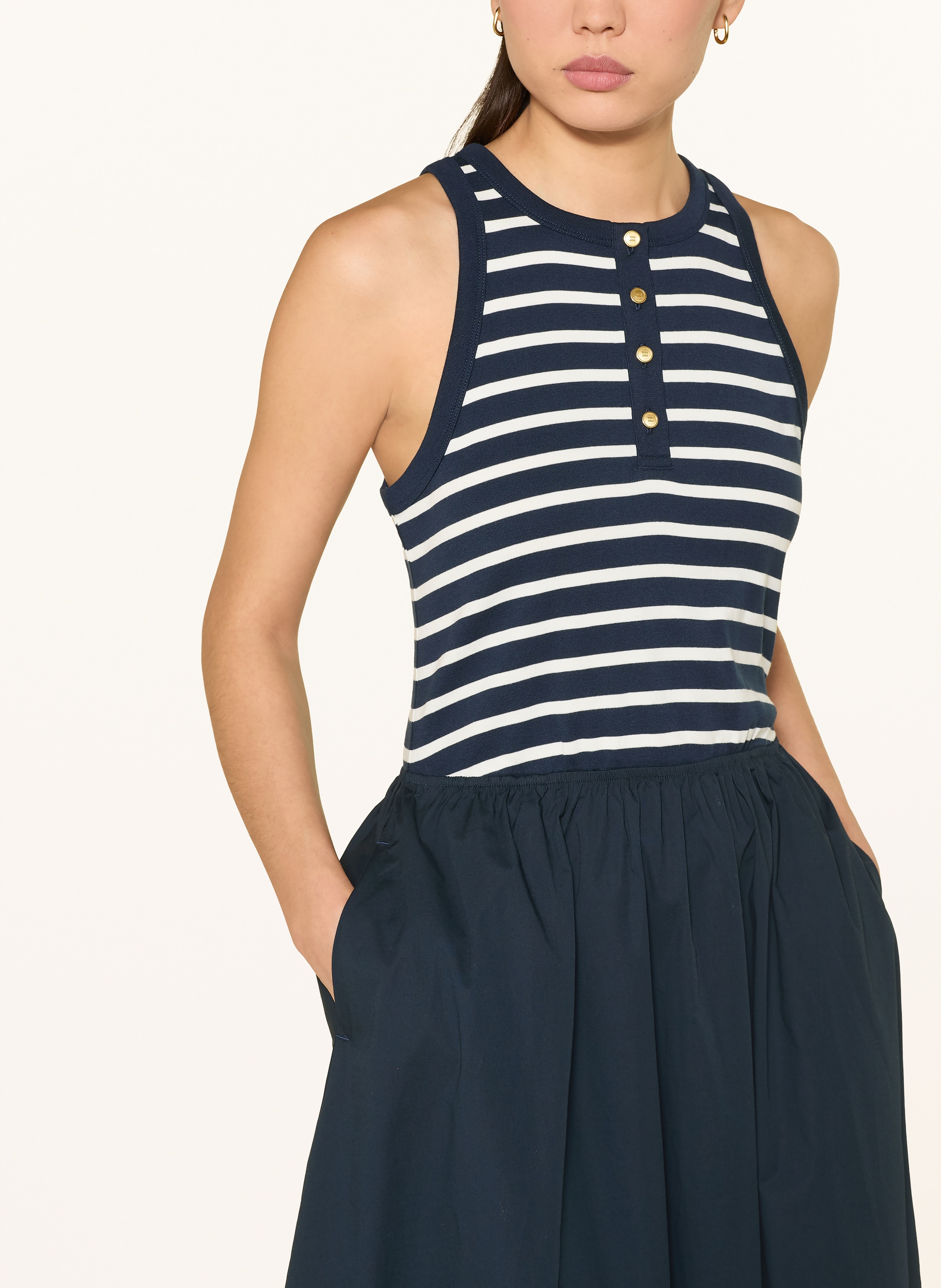 Thumbnail - Tommy Hilfiger Kleid Im Materialmix blau