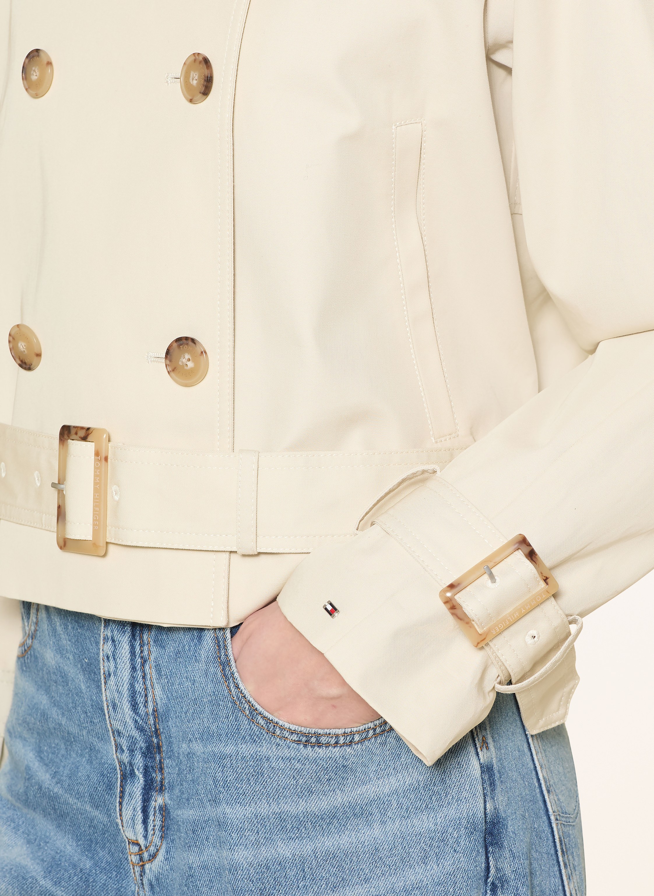 Thumbnail - Tommy Hilfiger Trench-Jacke weiss