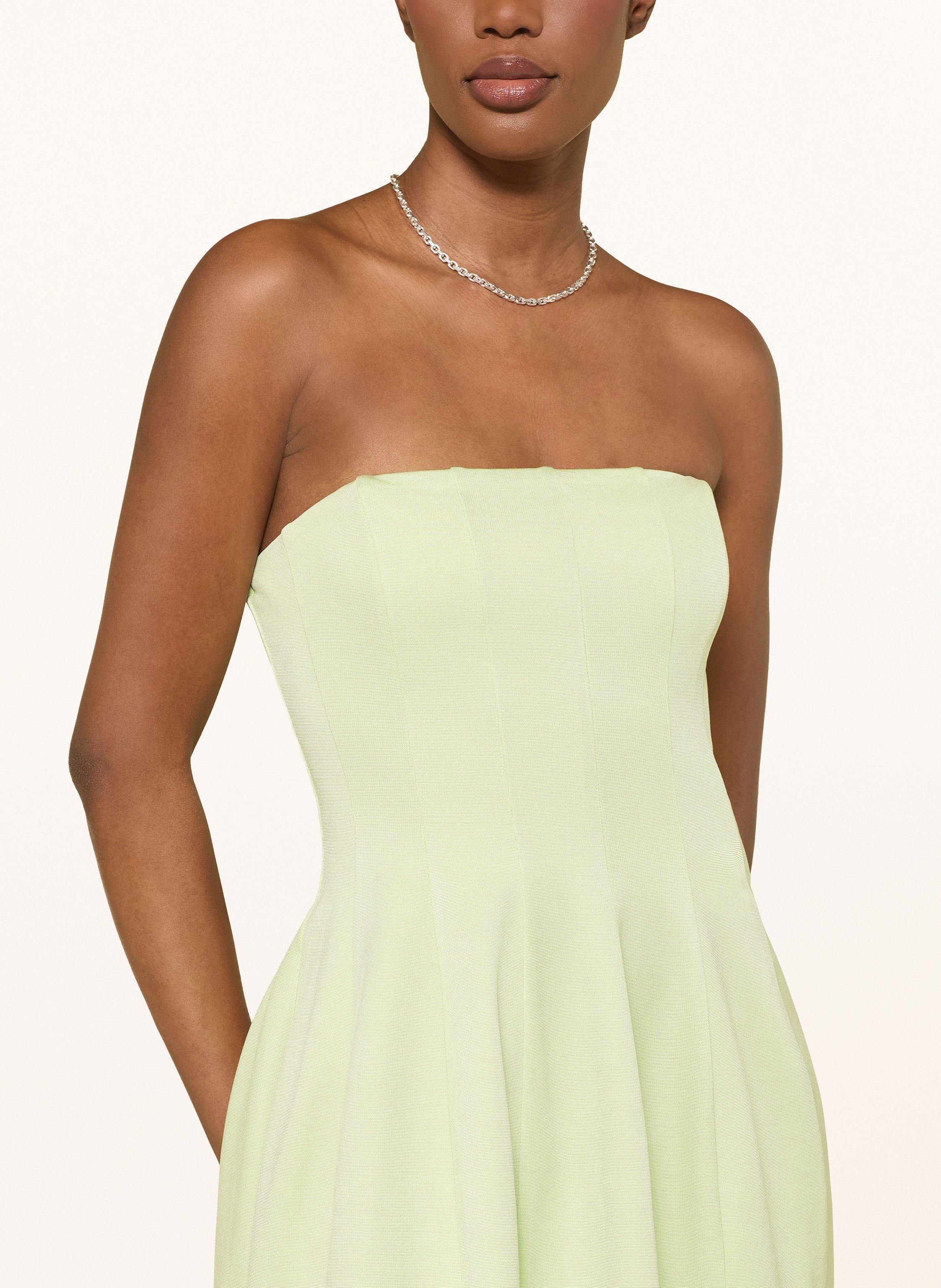 Thumbnail - Simkhai Off-Shoulder-Kleid Im Materialmix gruen