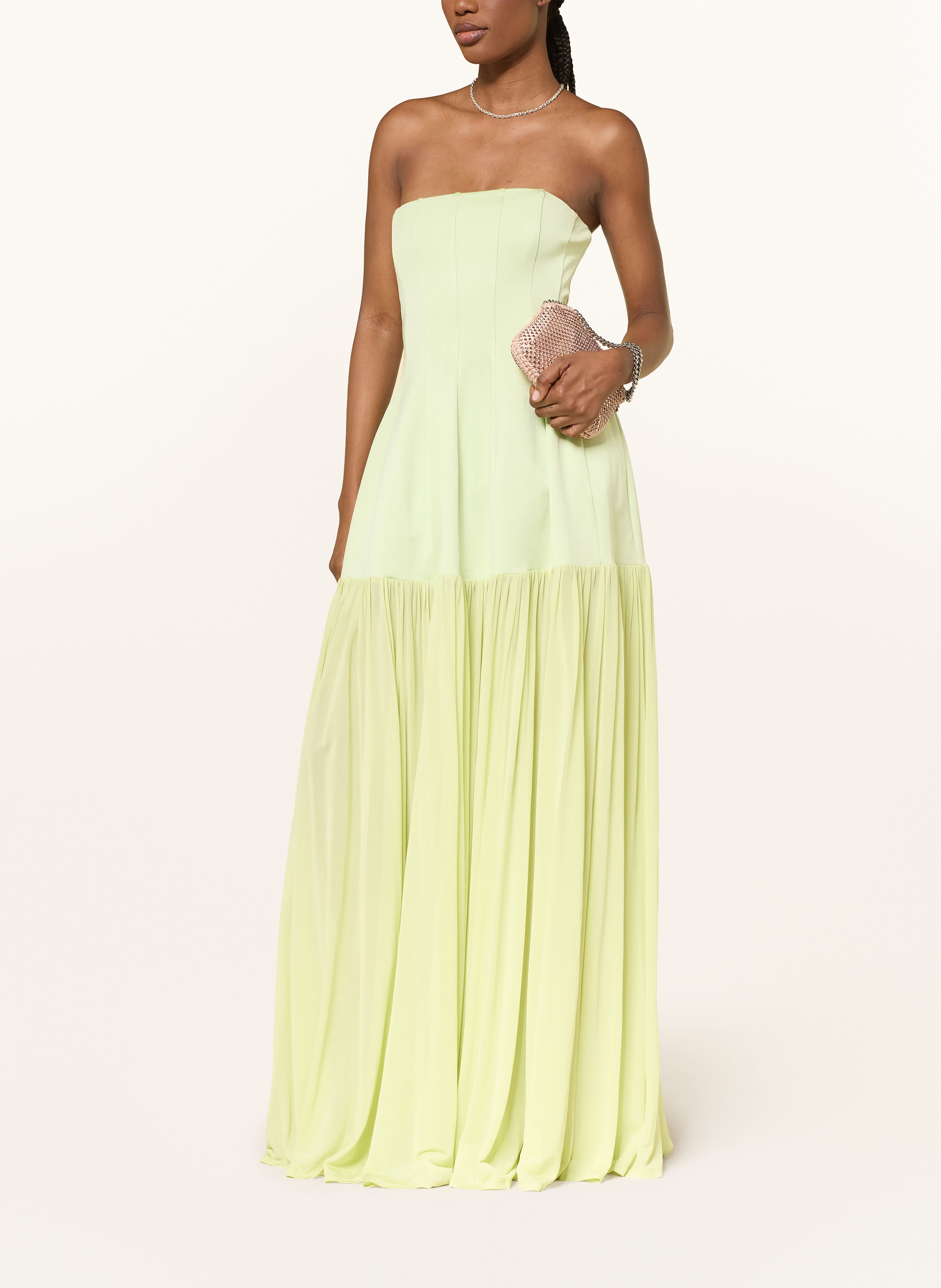 Thumbnail - Simkhai Off-Shoulder-Kleid Im Materialmix gruen