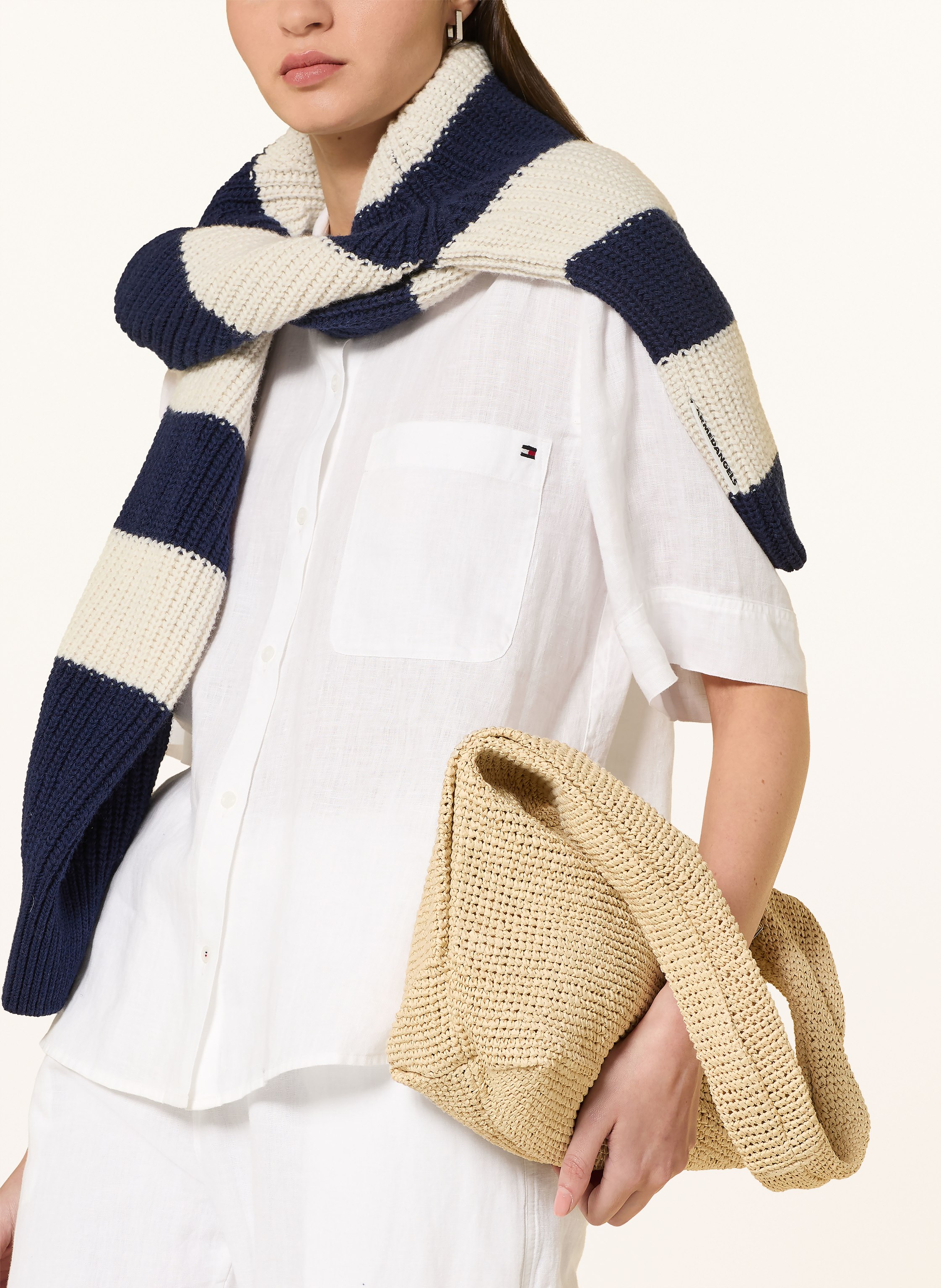 Thumbnail - Tommy Hilfiger Hemdbluse Aus Leinen weiss