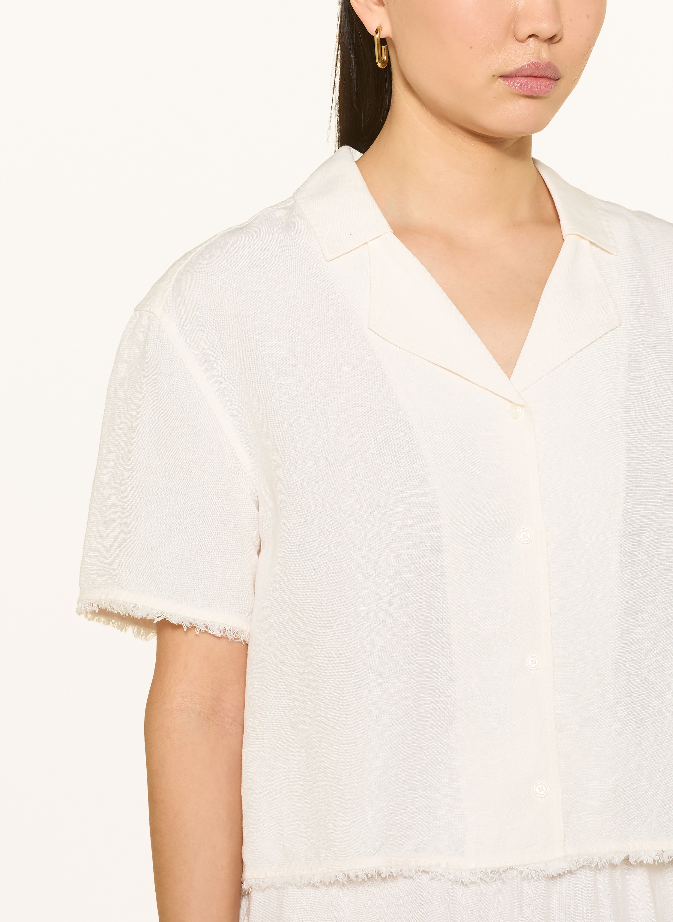 Thumbnail - Tommy Hilfiger Blusenshirt Mit Leinen beige