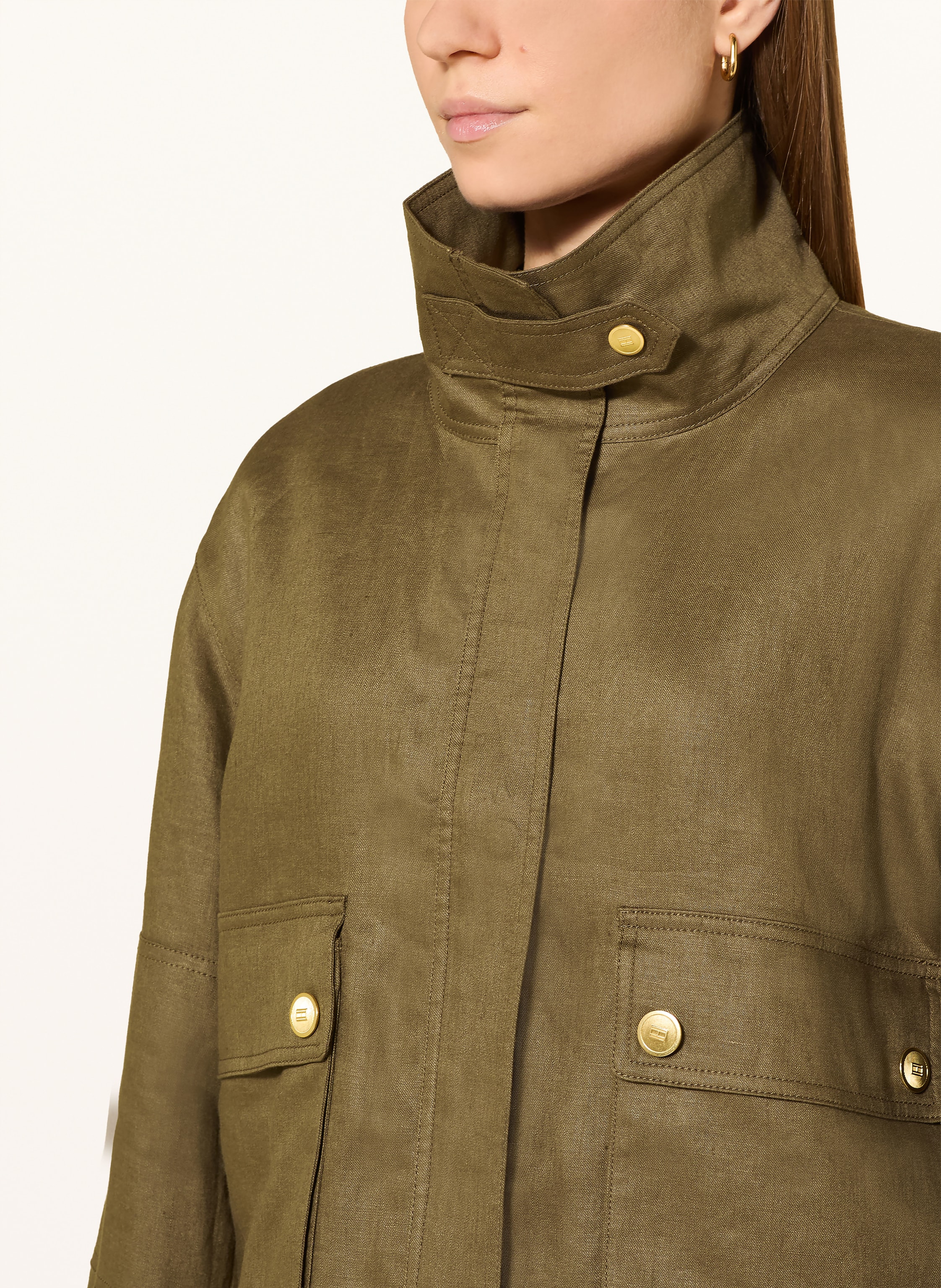 Thumbnail - Tommy Hilfiger Leinenjacke gruen