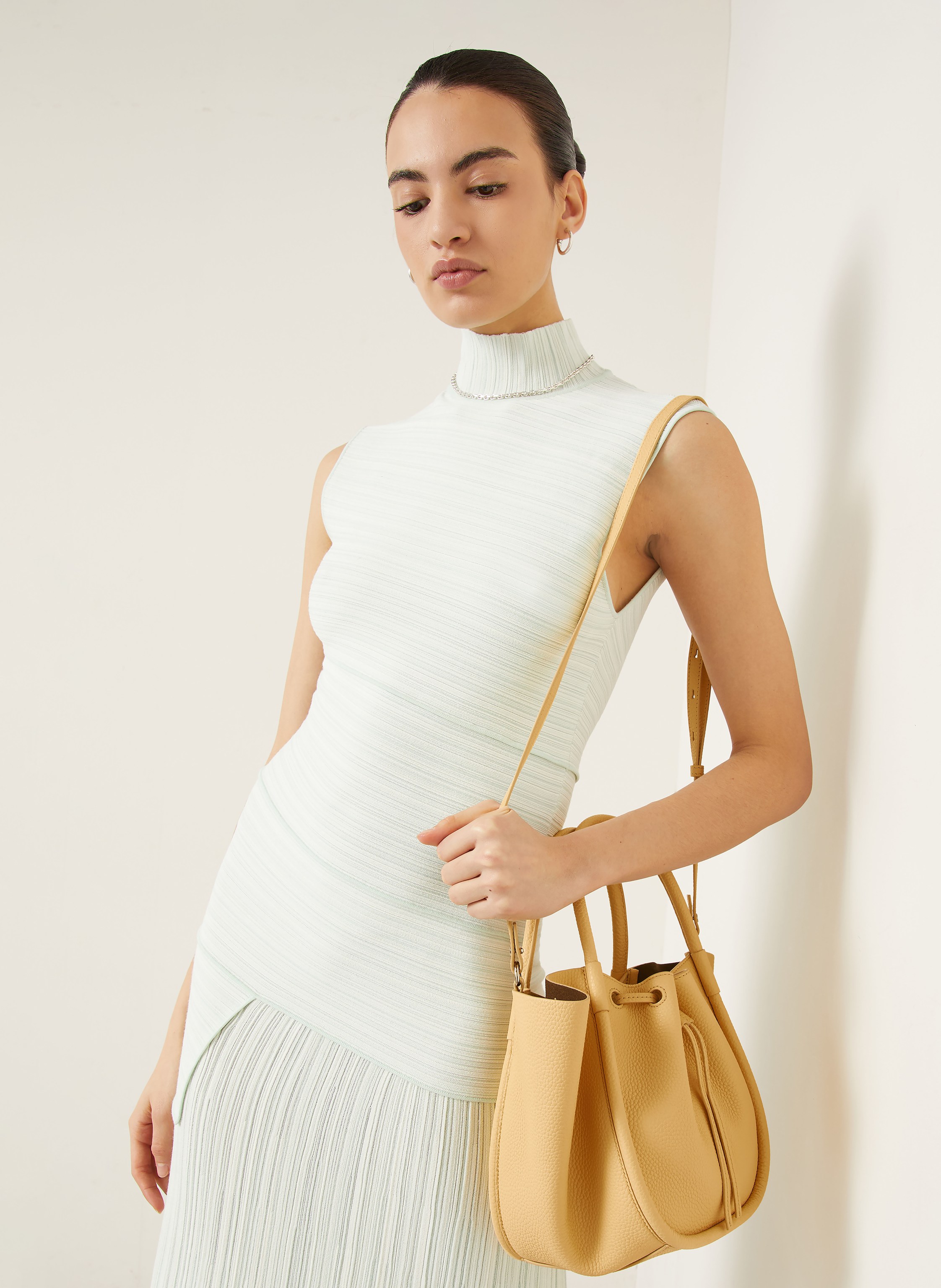 Thumbnail - Proenza Schouler Handtasche Ruched Small beige