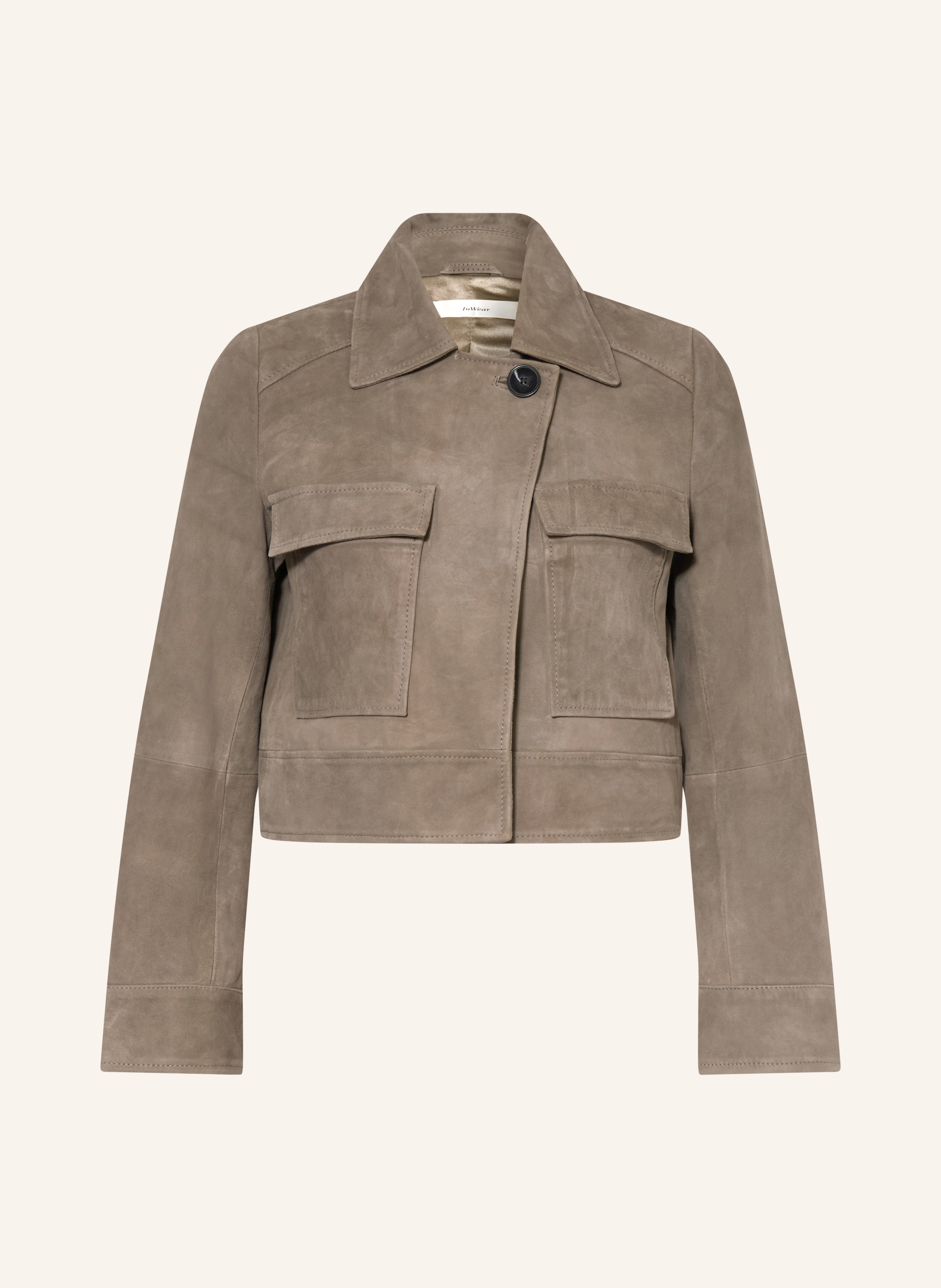 Inwear Lederjacke Carnikaiw grau