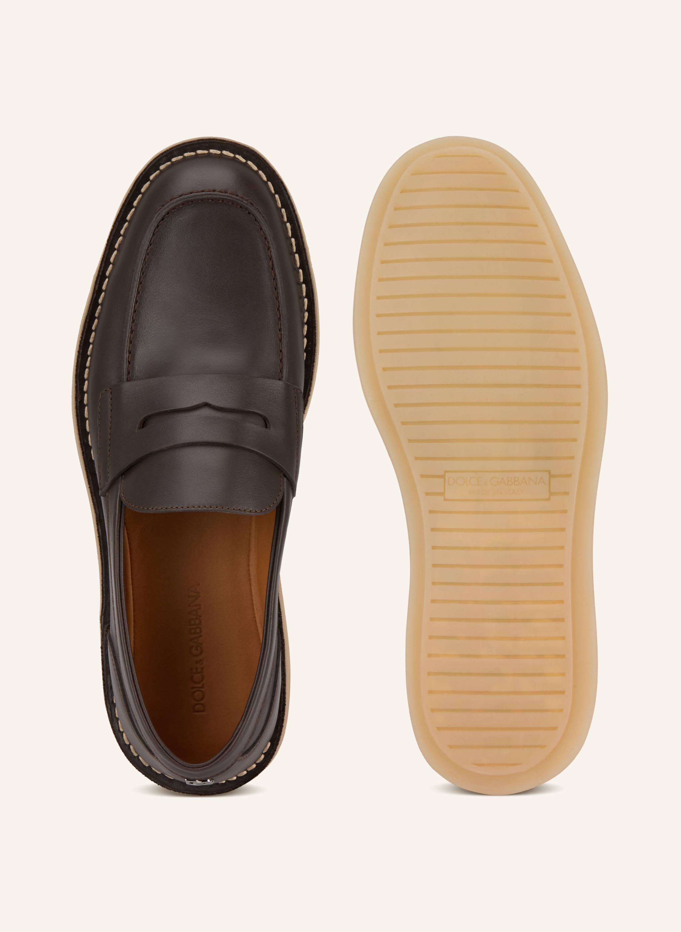 Thumbnail - Dolce & Gabbana Penny-Loafer Dorada braun