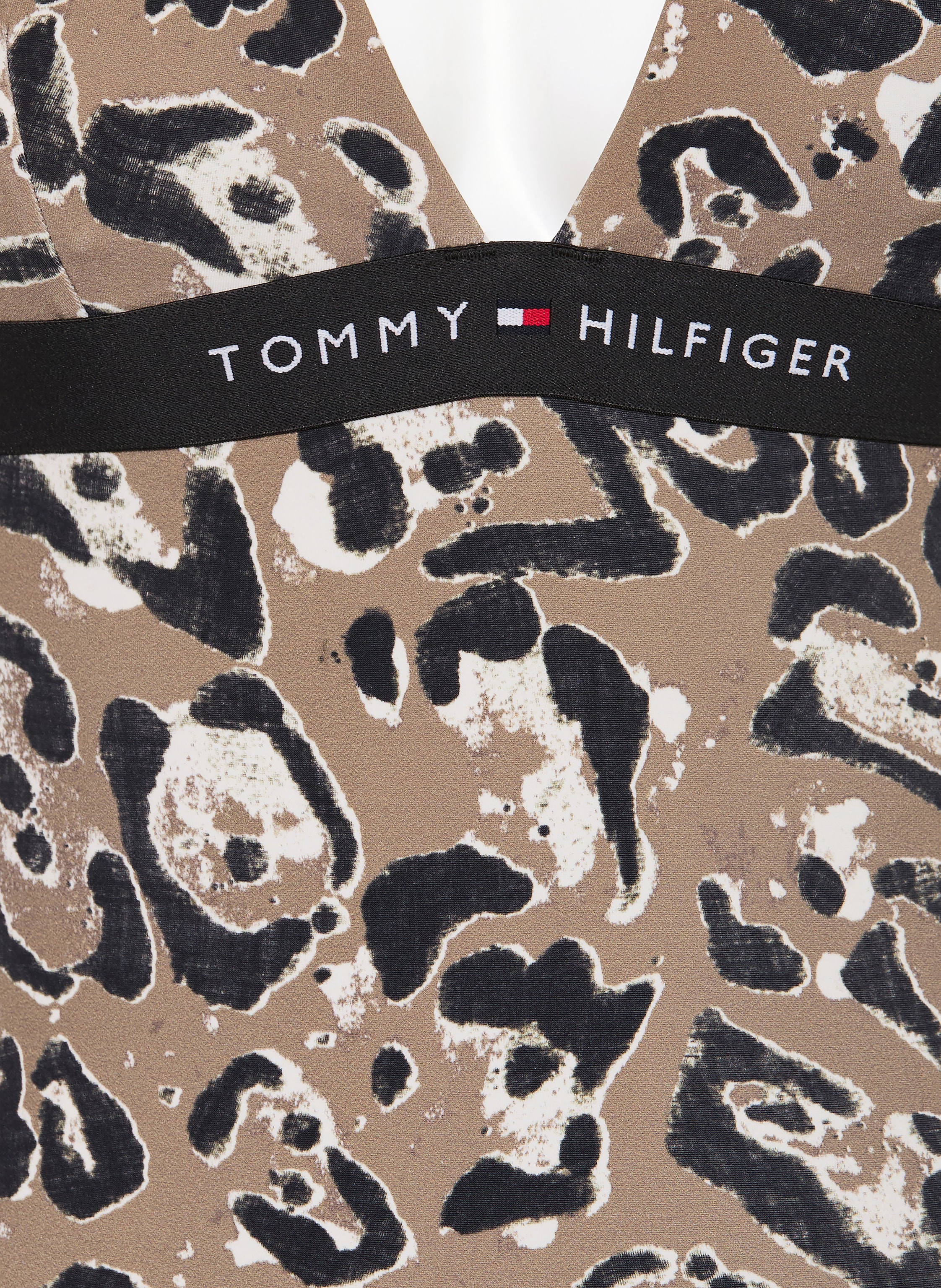 Thumbnail - Tommy Hilfiger Neckholder-Badeanzug beige