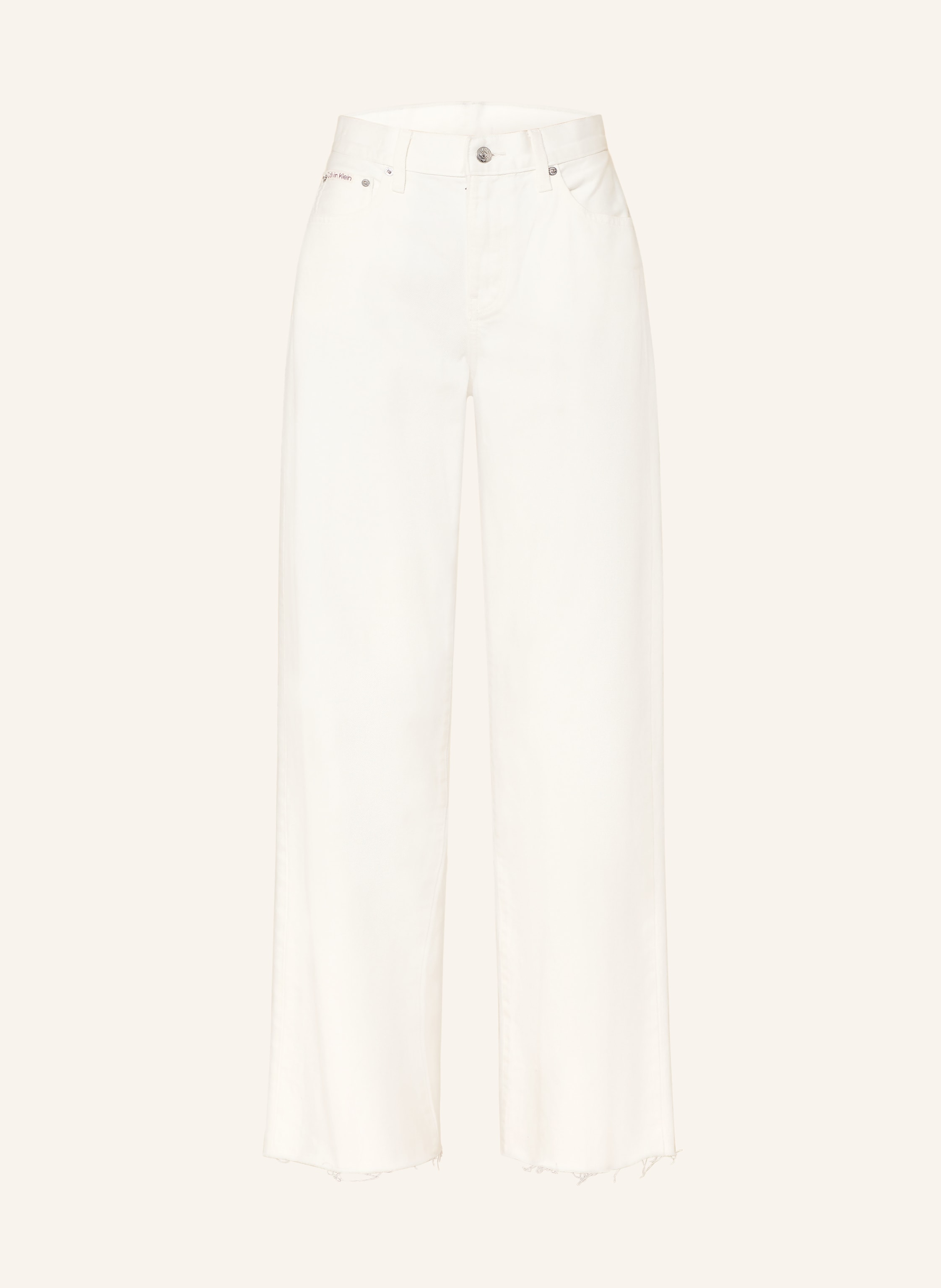 Calvin Klein Jeans Wide Leg Jeans weiss