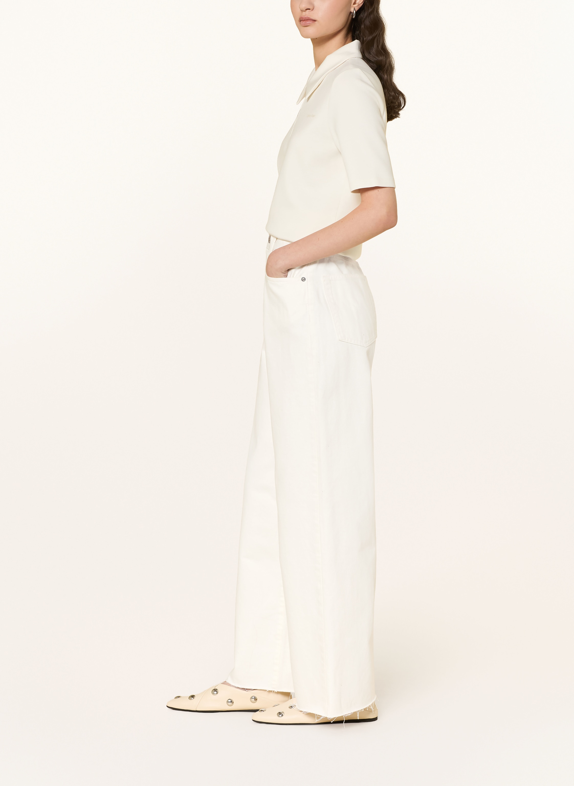 Thumbnail - Calvin Klein Jeans Wide Leg Jeans weiss