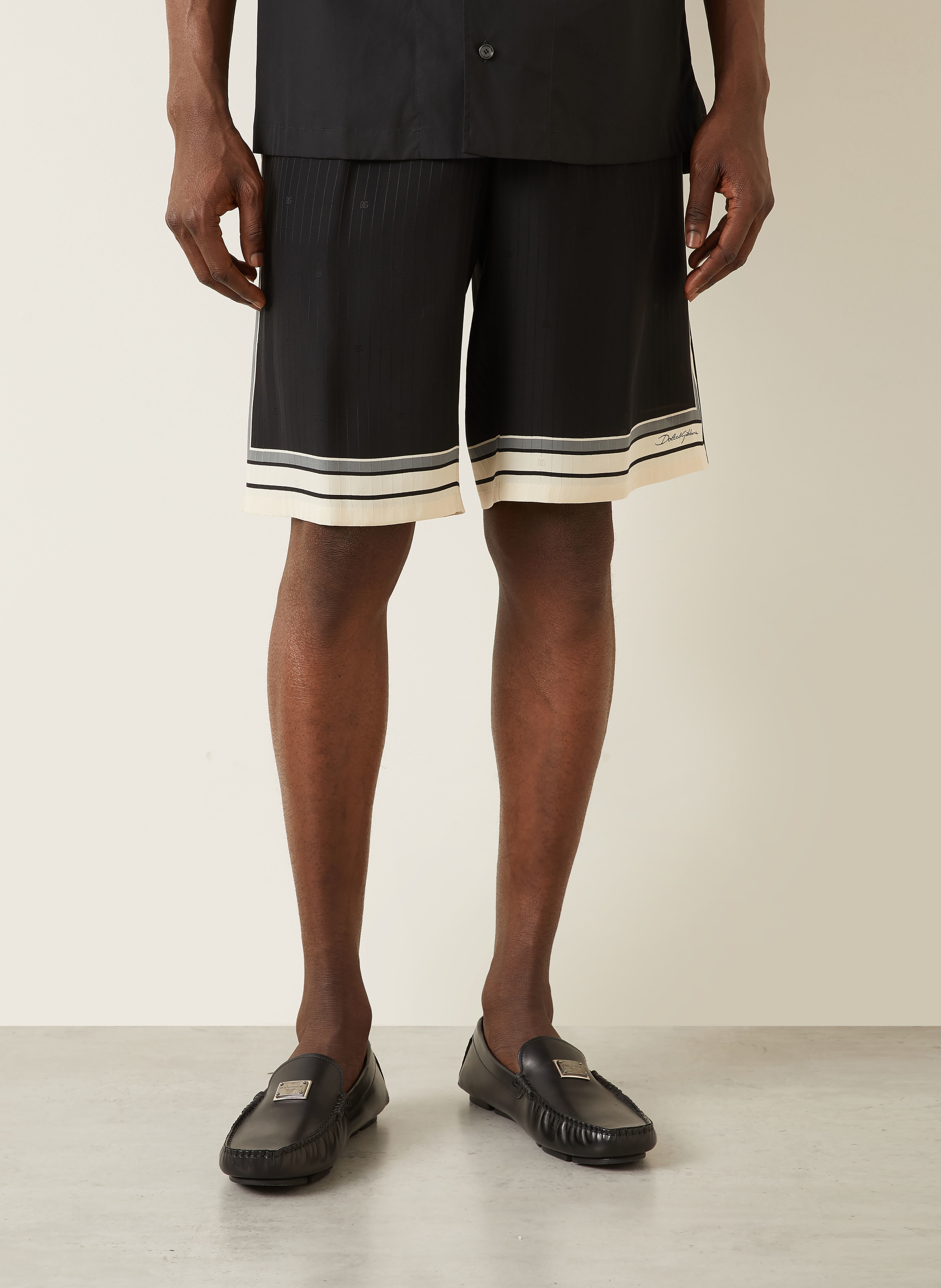 Thumbnail - Dolce & Gabbana Seidenshorts Vanity schwarz