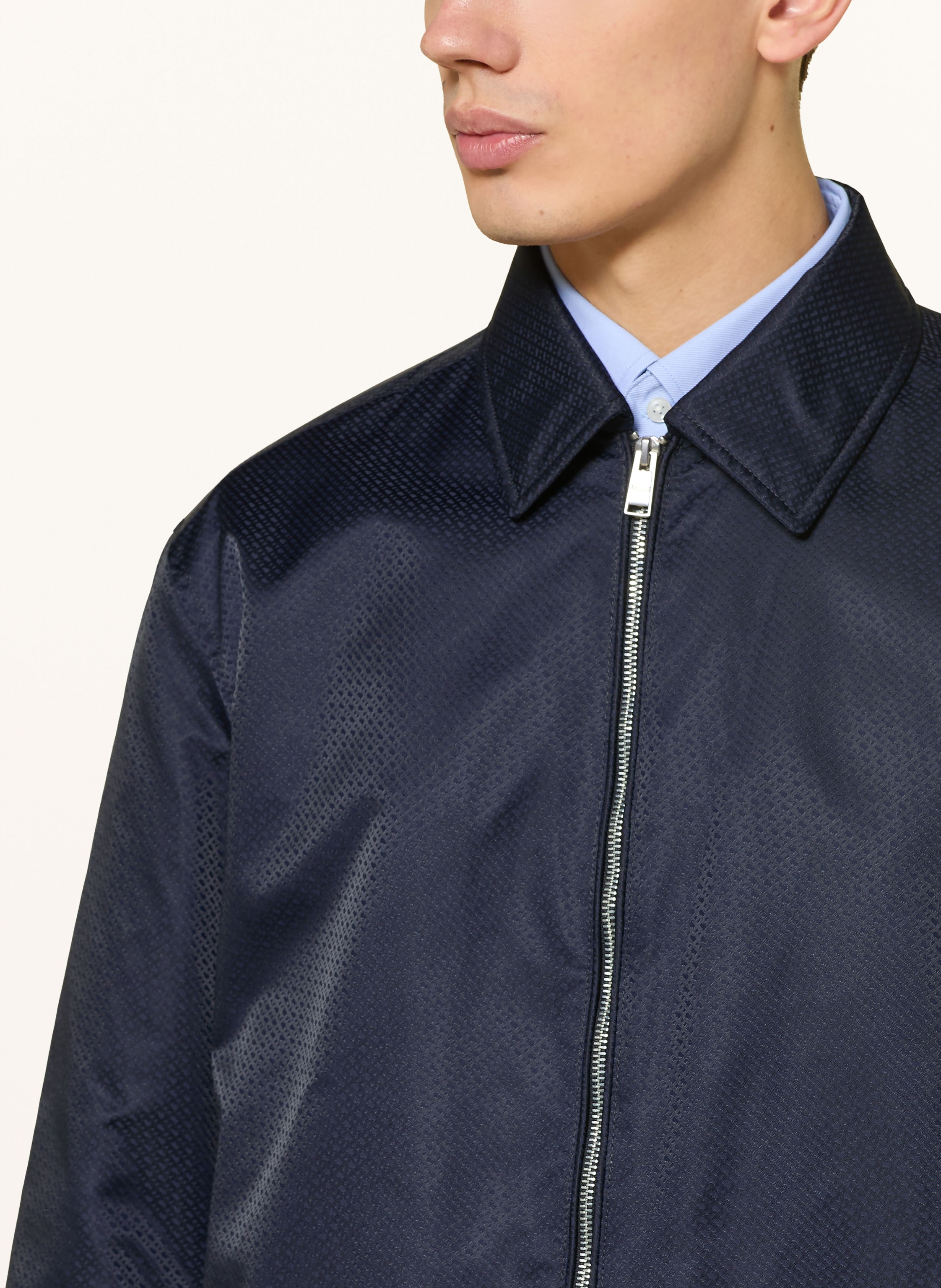 Thumbnail - Boss Jacquard-Blouson Crestell blau