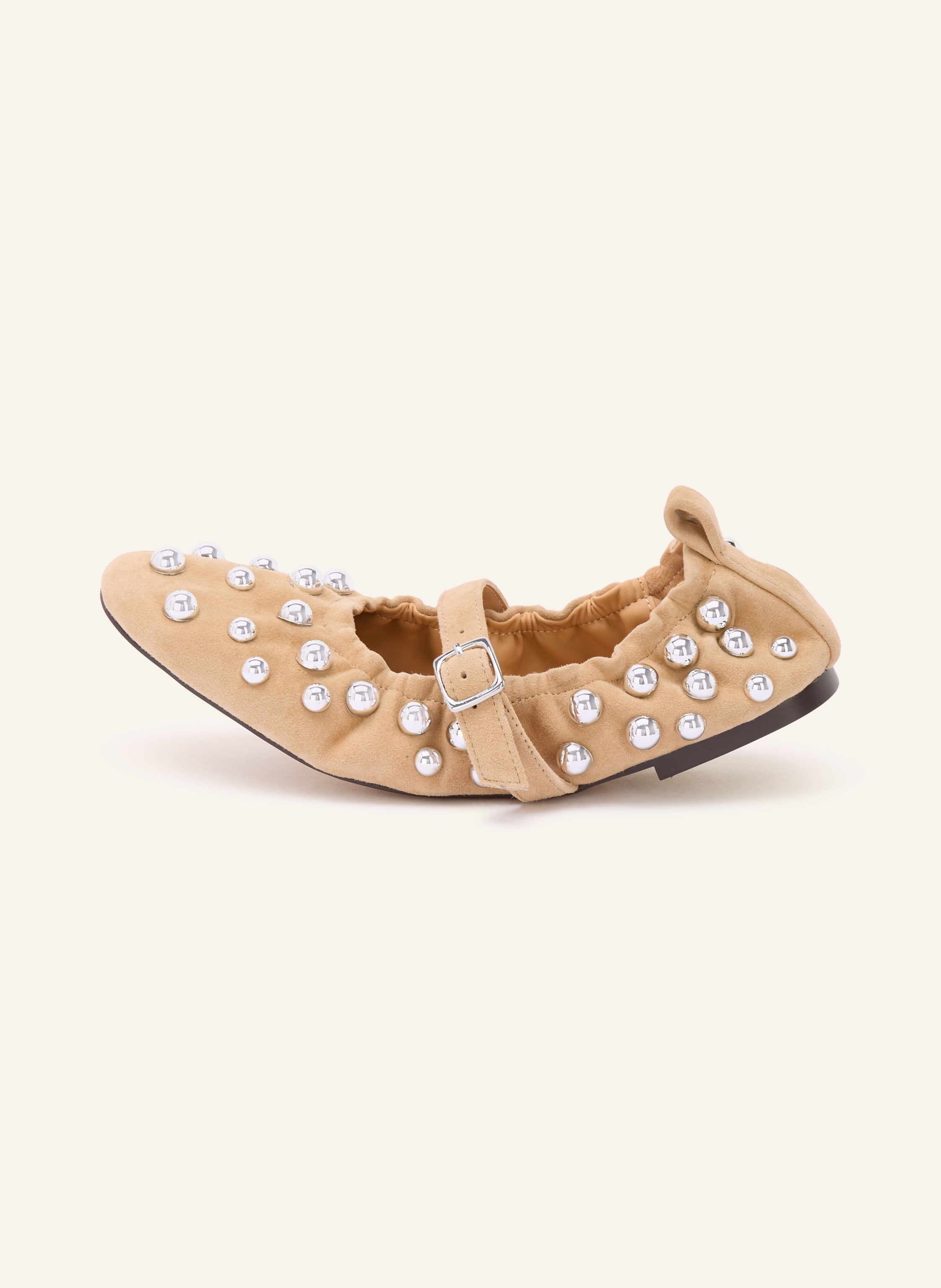 Thumbnail - Steve Madden Mary-Jane-Ballerinas Sunrays Mit Nieten beige