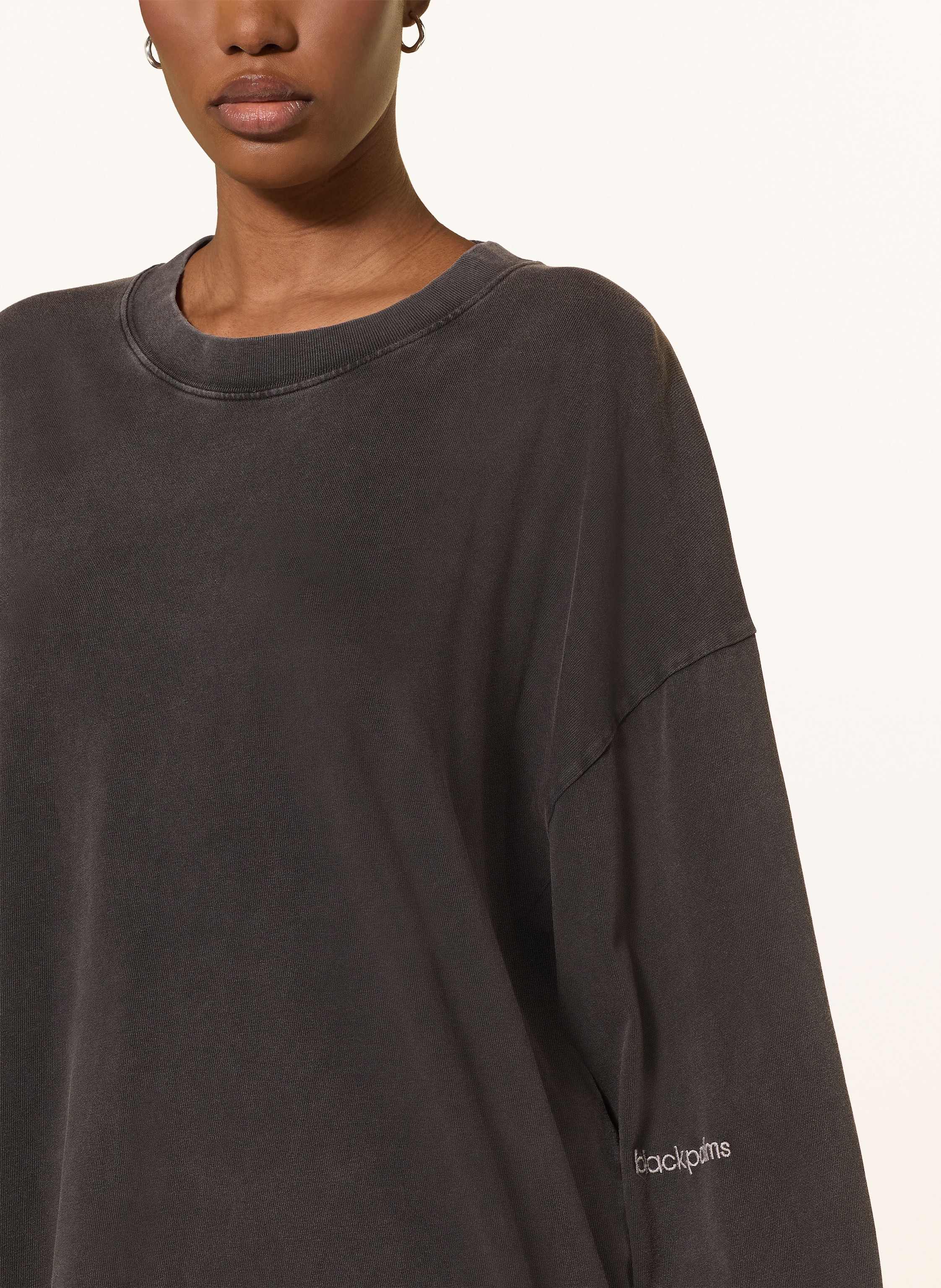 Thumbnail - Black Palms Oversized-Longsleeve schwarz