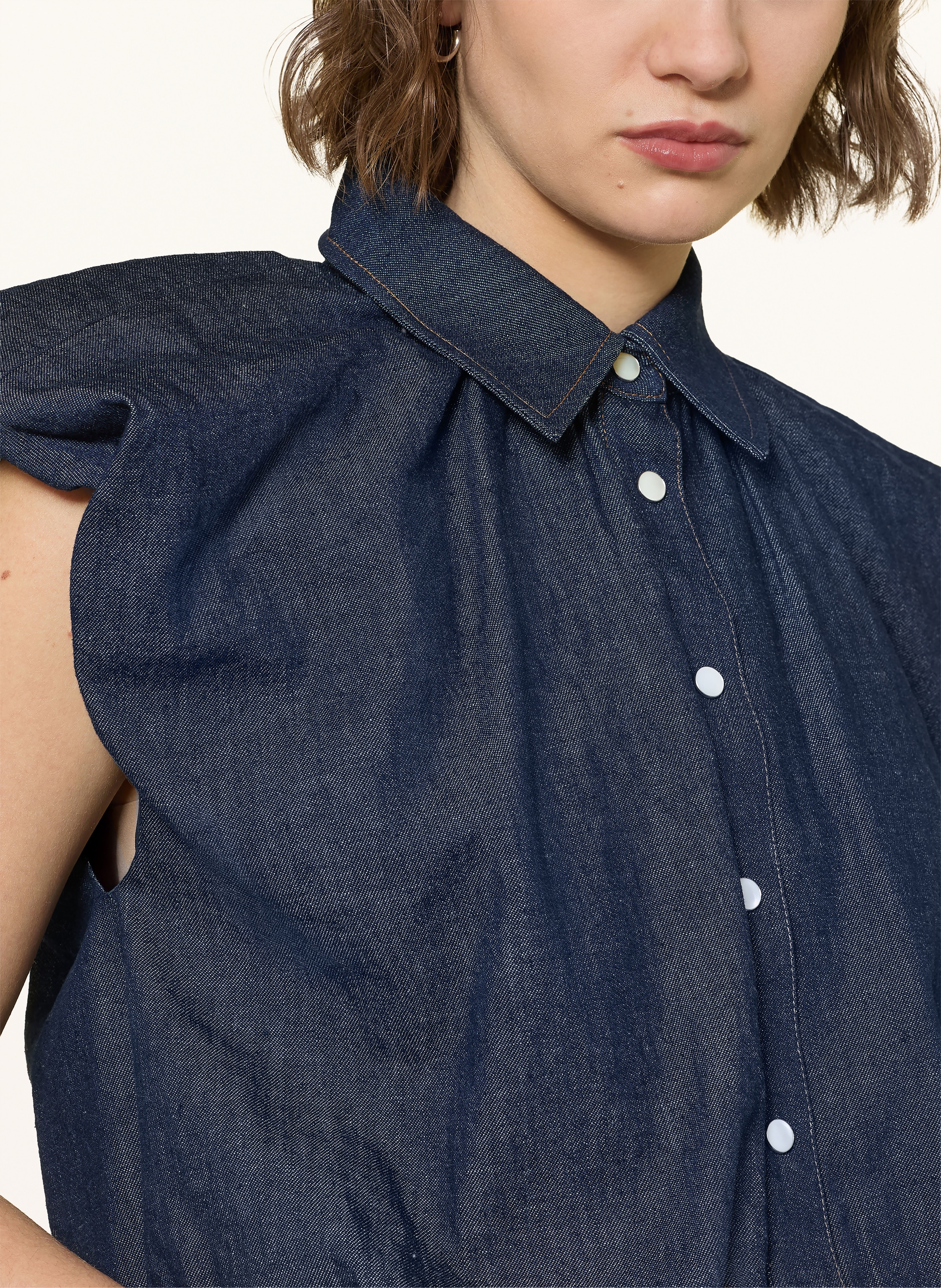 Thumbnail - Frame Jeansbluse The Shell blau