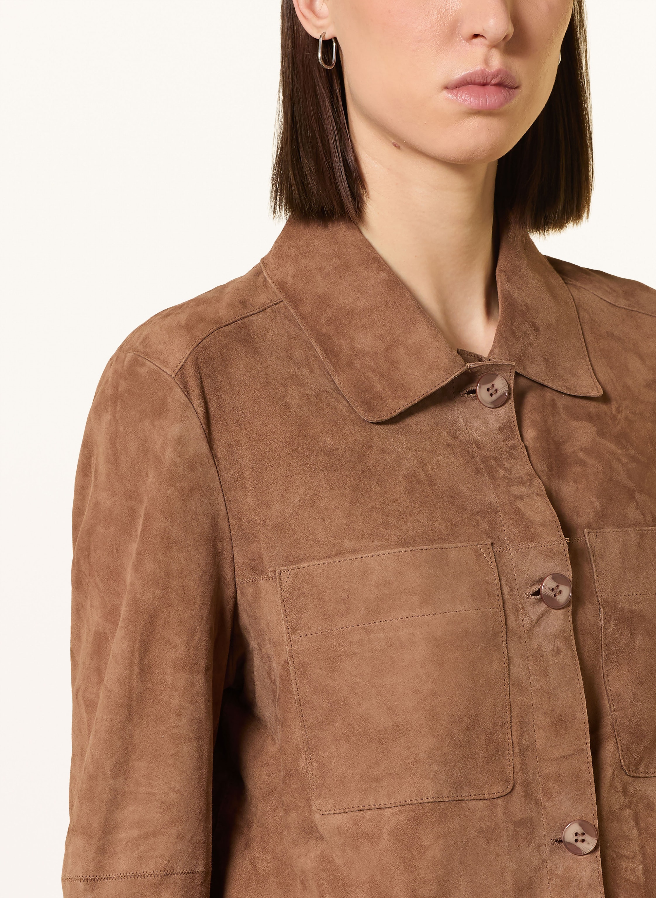 Thumbnail - Milestone Leder-Overjacket Msvicki beige
