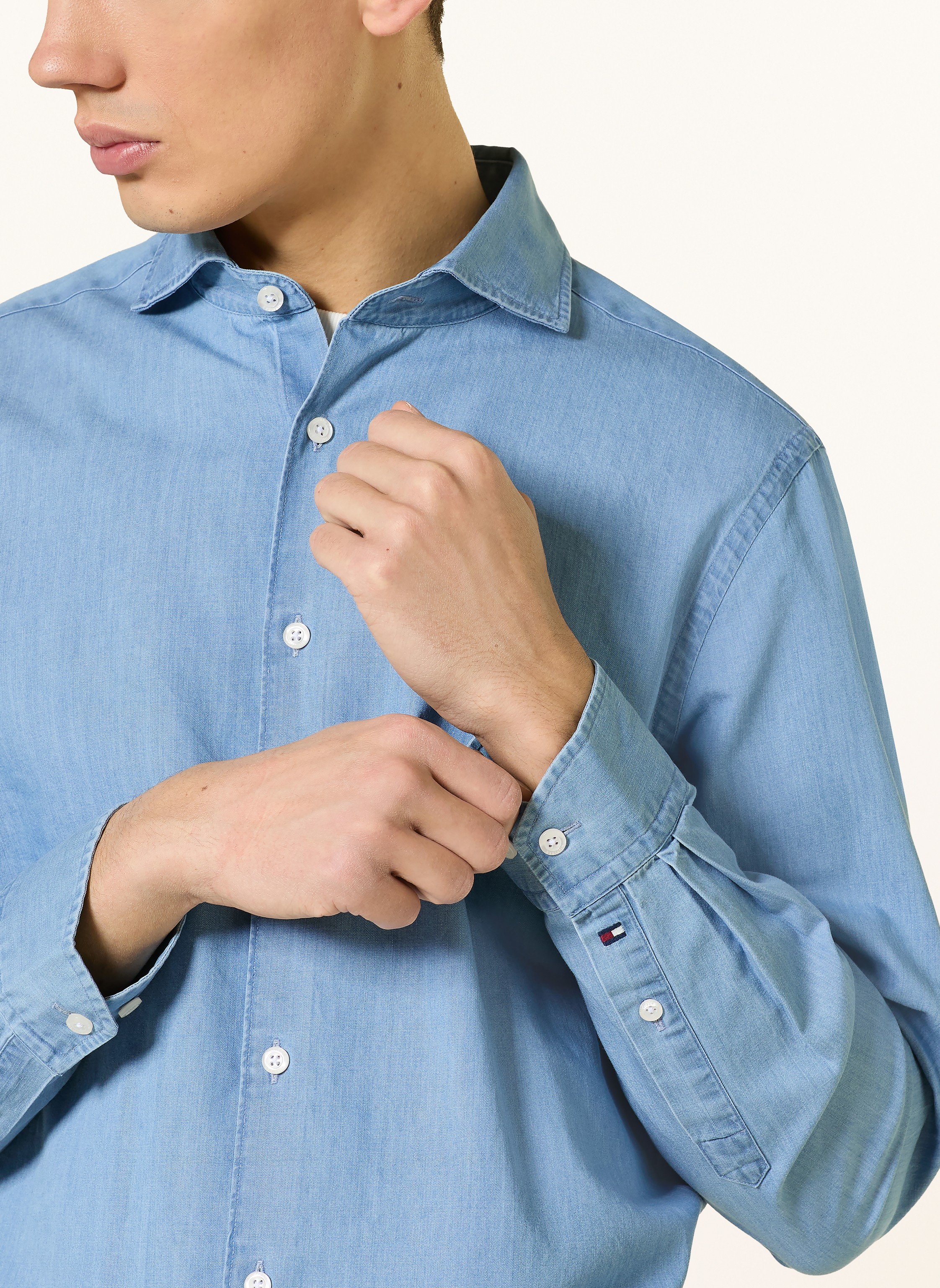 Thumbnail - Tommy Hilfiger Jeanshemd Slim Fit blau