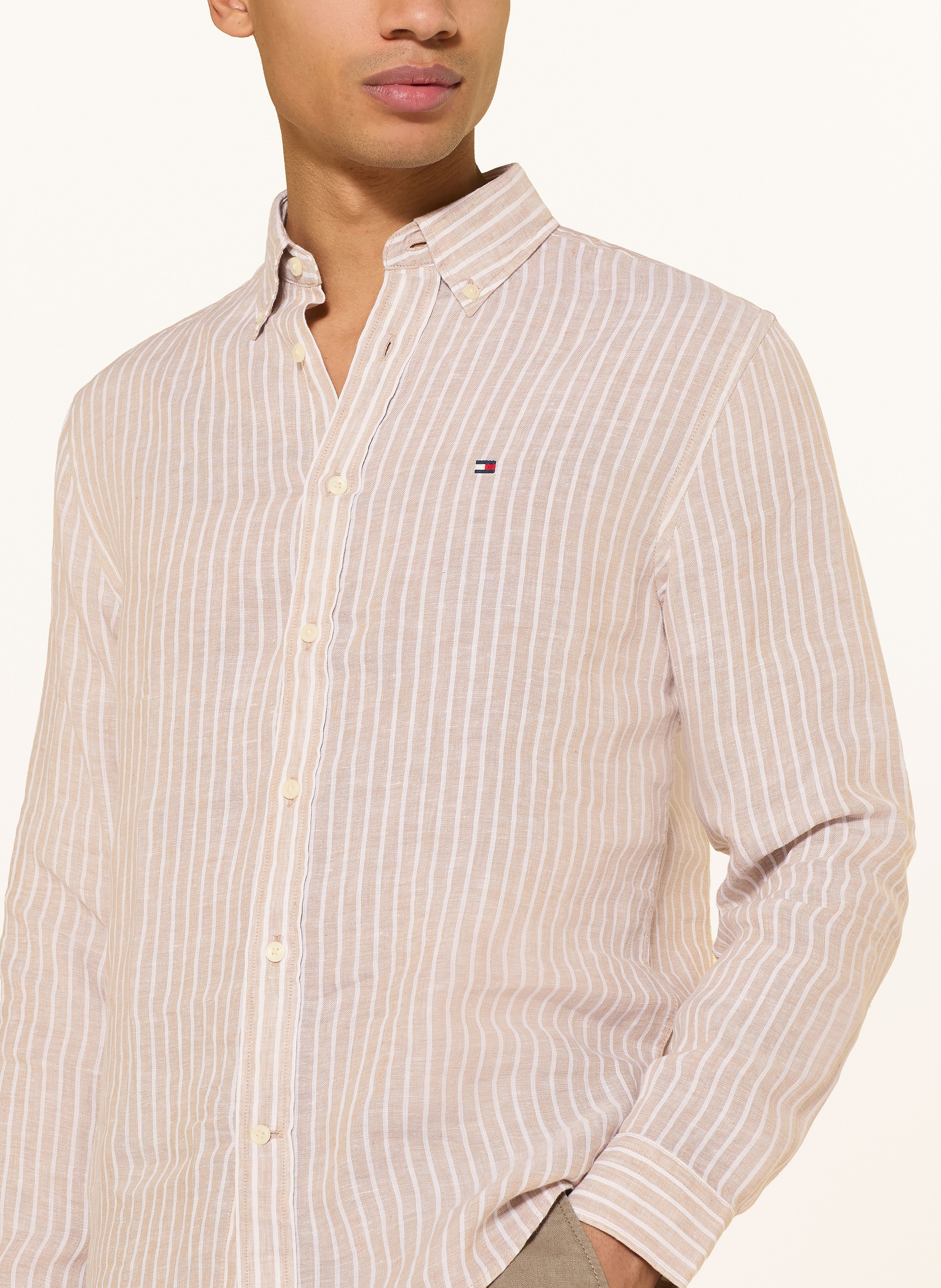 Thumbnail - Tommy Hilfiger Leinenhemd Regular Fit beige
