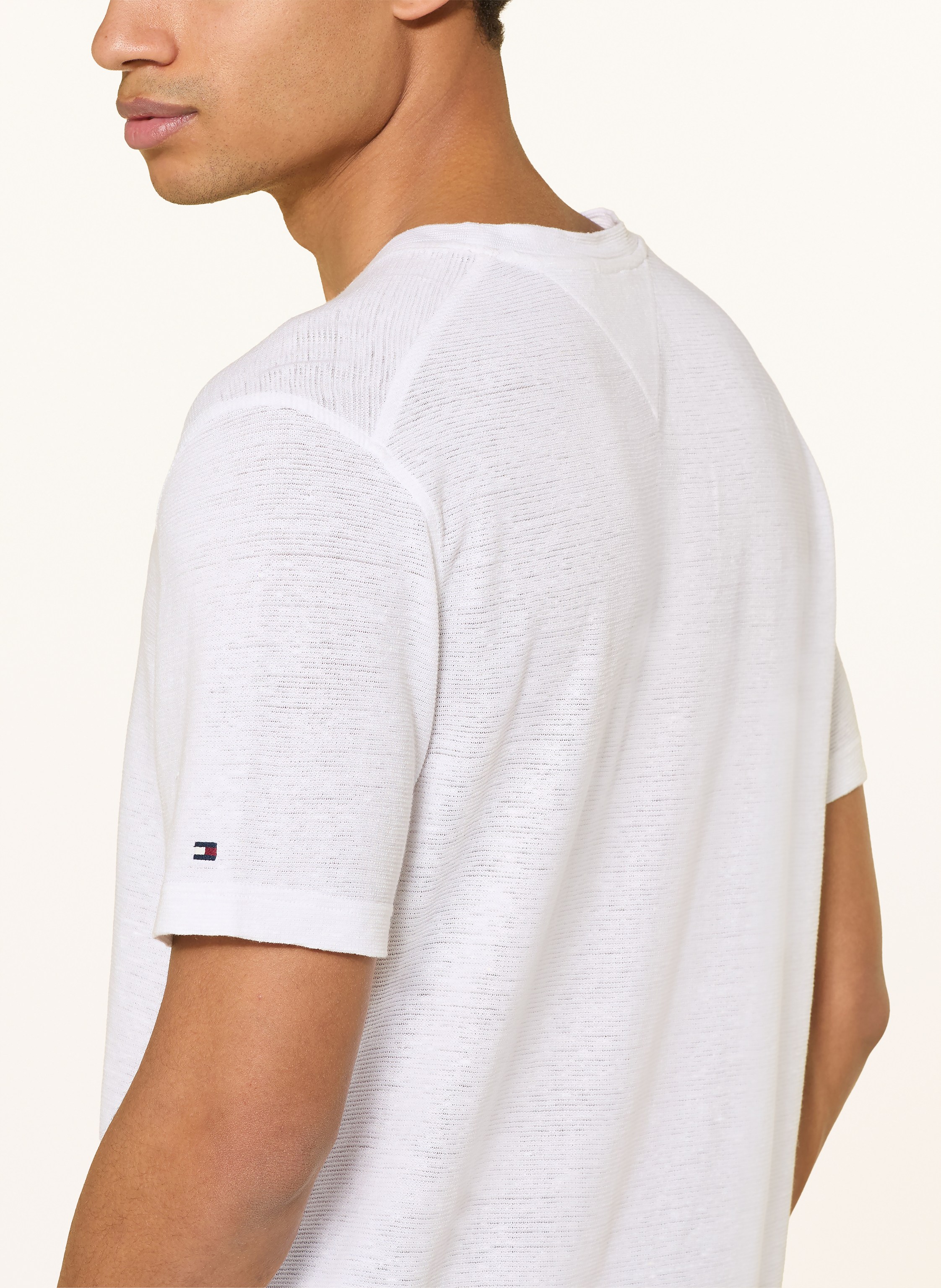 Thumbnail - Tommy Hilfiger T-Shirt Aus Leinen weiss