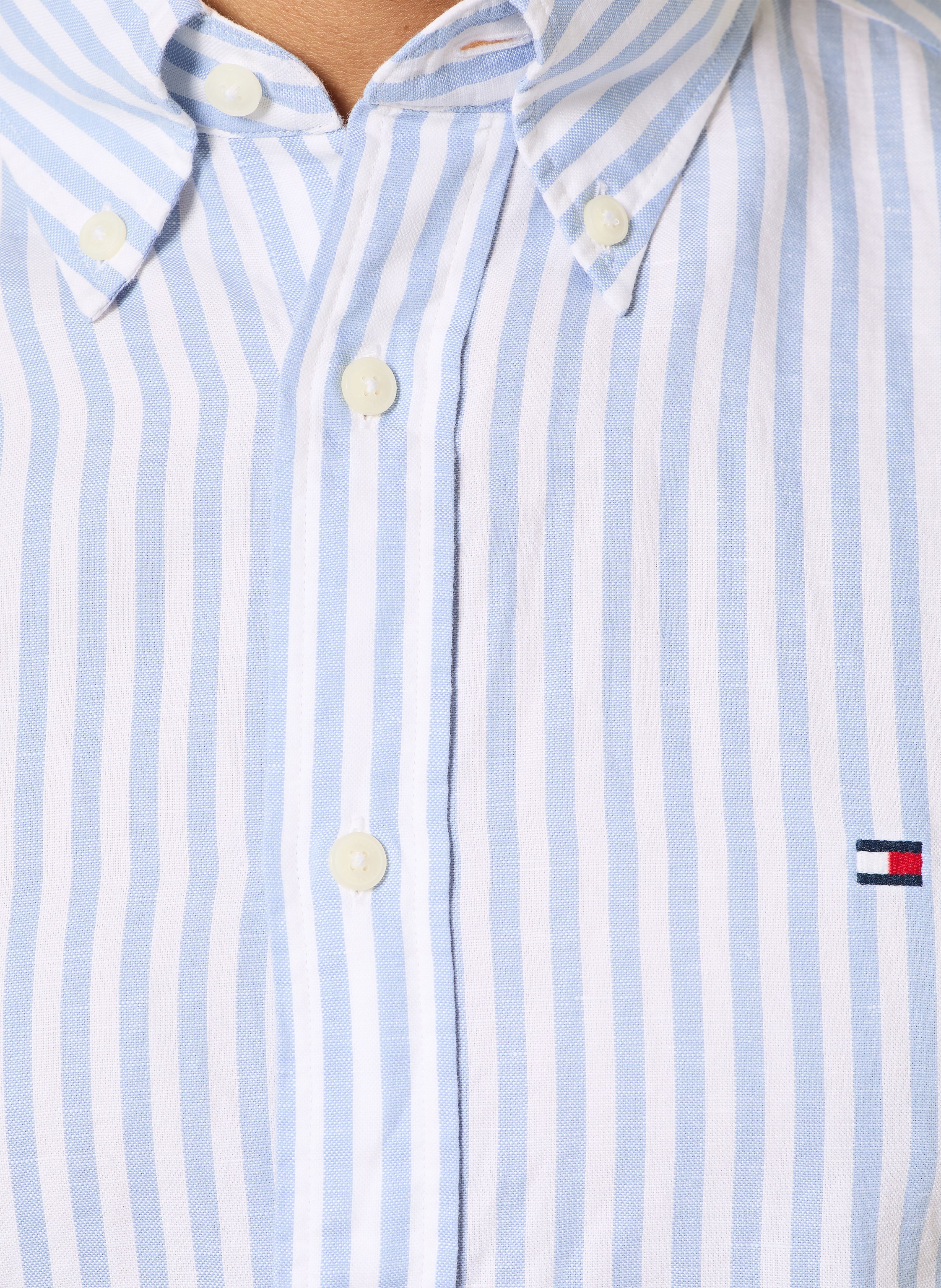 Thumbnail - Tommy Hilfiger Kurzarm-Hemd Regular Fit Mit Leinen gruen